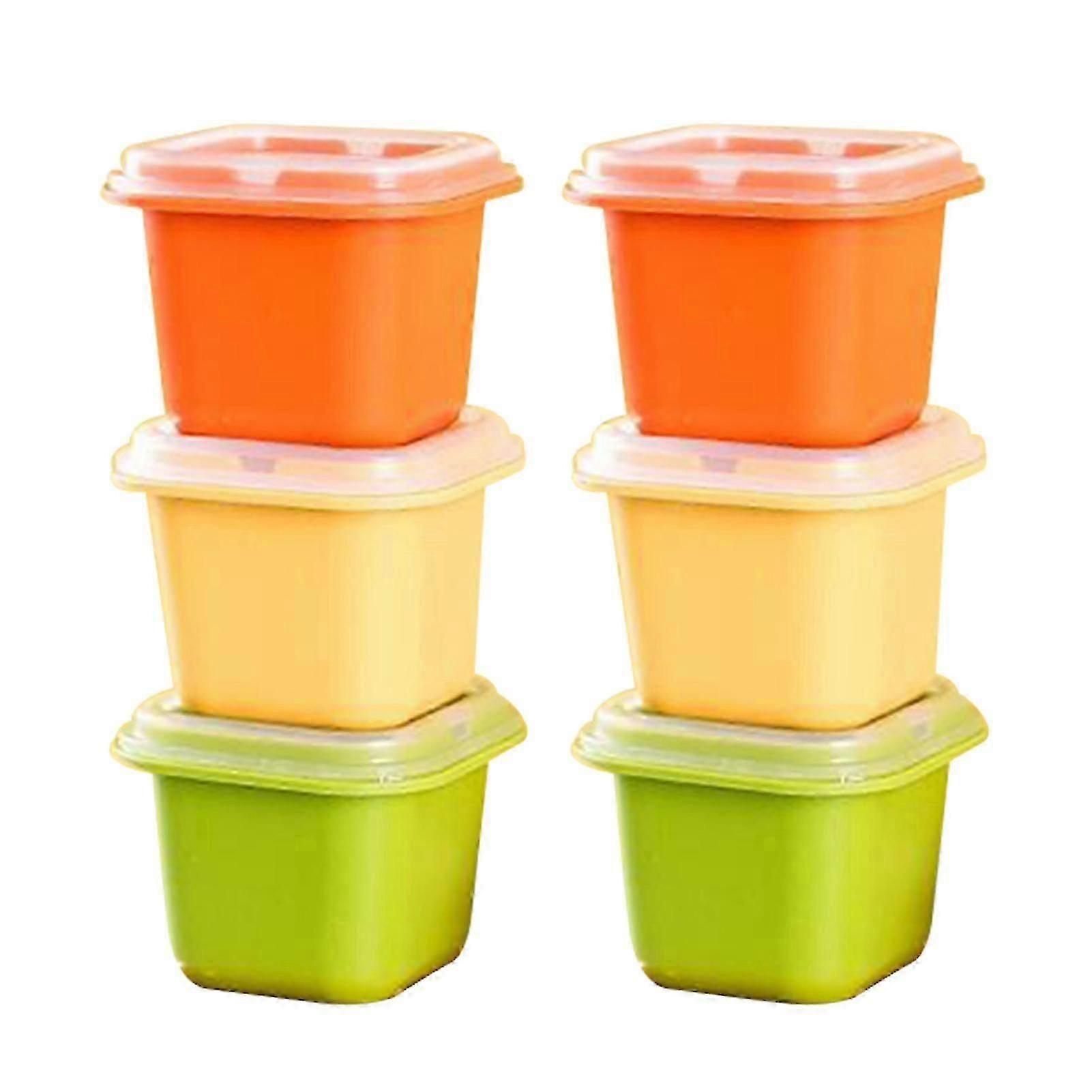 6pcs Squared Ice Molds Set Quick Release Ice Making Tool for Summer Drinking