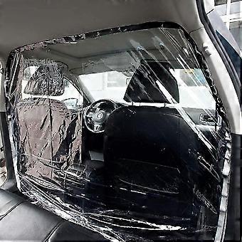 Car Taxi Partition Screen 1.4x2m, Transparent Protective Cover for Front and Rear Seats