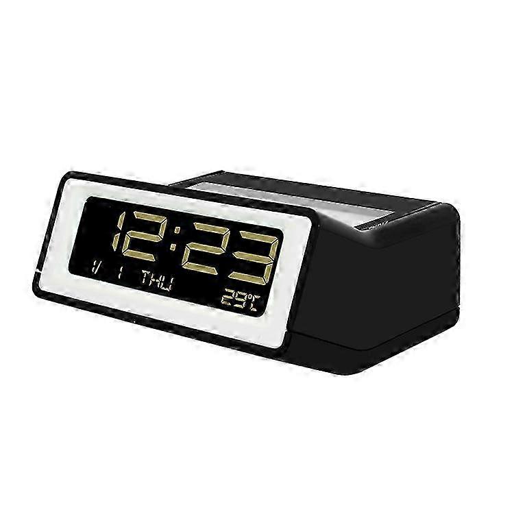 2025 LCD Screen Display Digital Clock Children's Bedside Luminous Desk Clock black