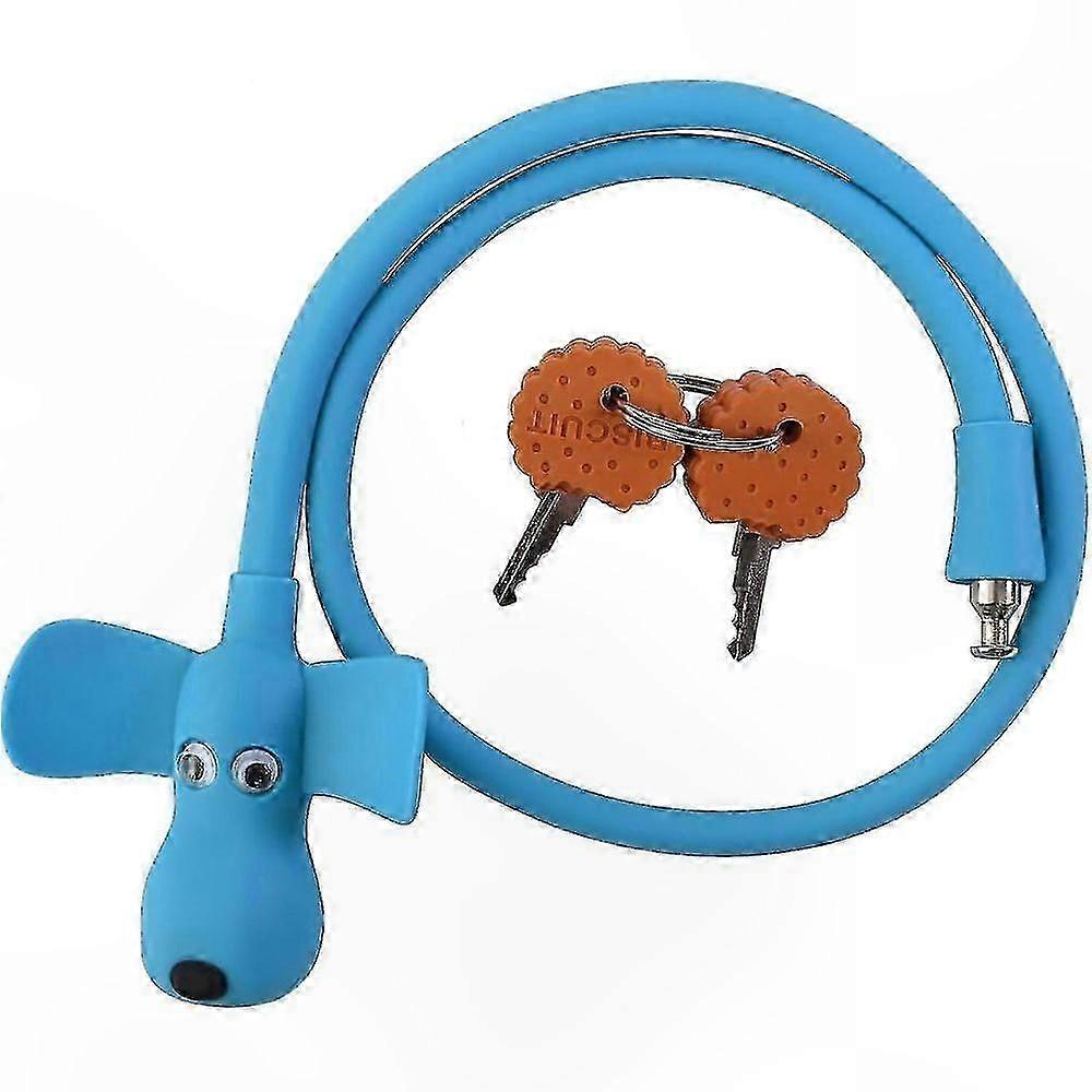 Silicone-Coated Kids Bike Lock with Keys, Flexible Cable Lock for Bikes, Doors, Skateboards, Helmets, and More