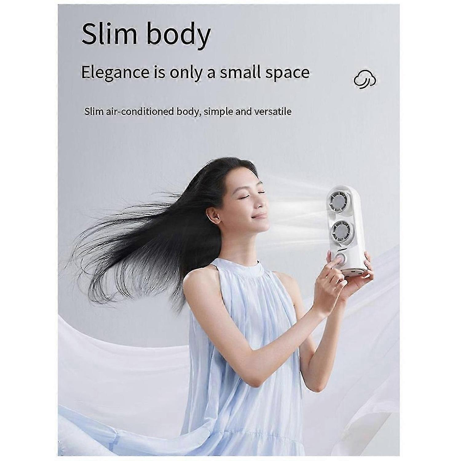 Desktop Double-Head Electric Fan Shaking Head Desktop Tower Fan B