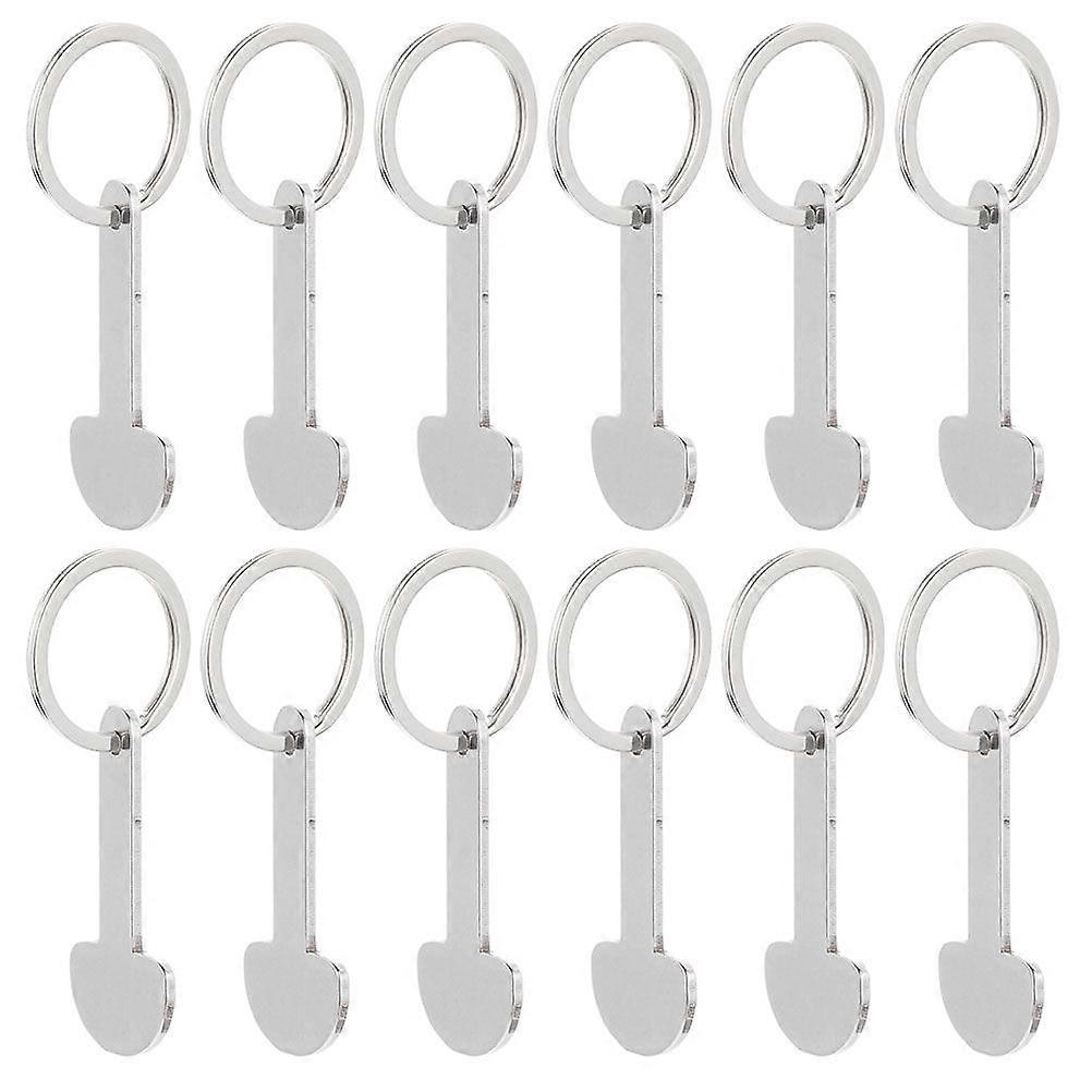 12Pcs Zinc Alloy Trolley Tokens Shopping Cart Trolley Tokens Hanging Small Trolley Tokens
