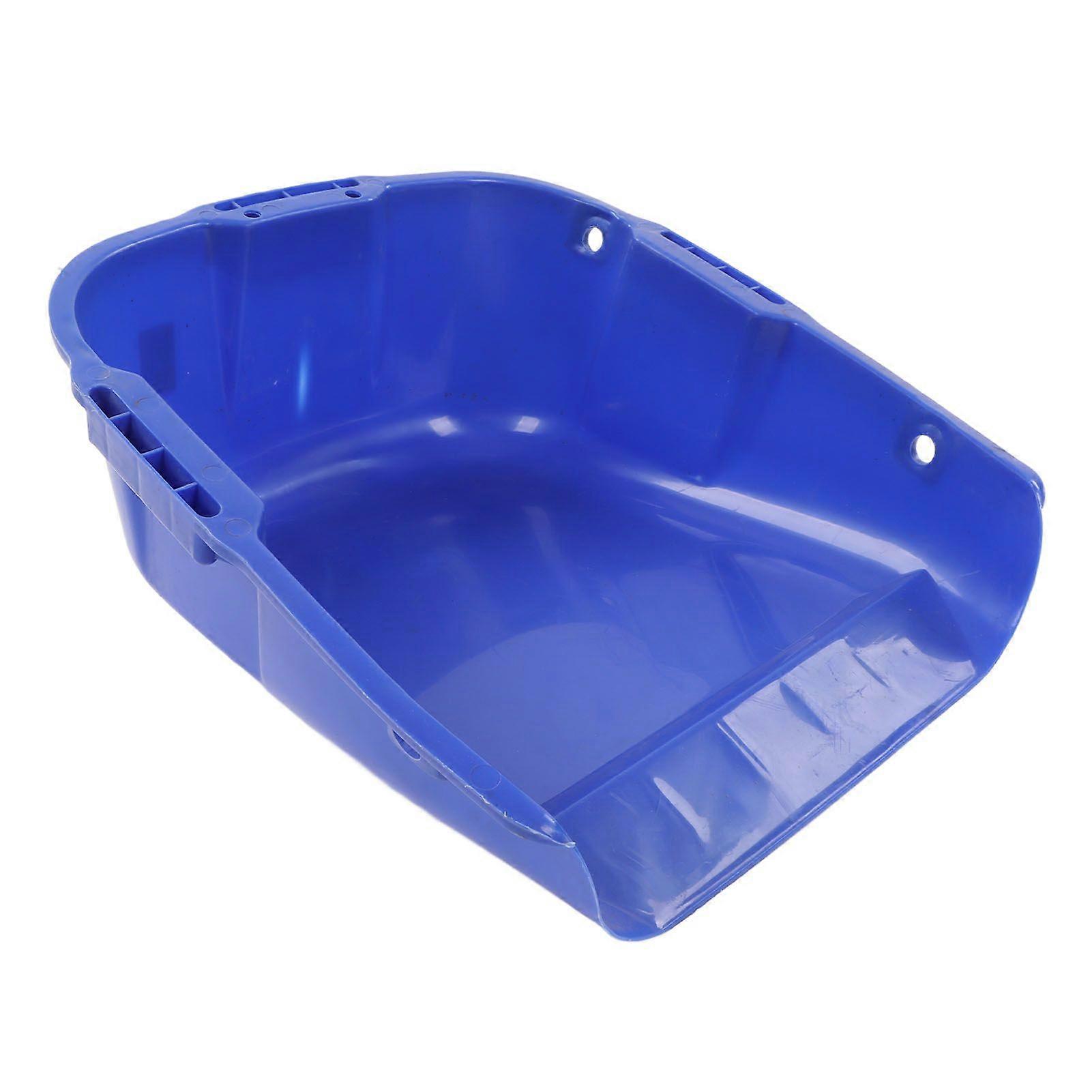 Heavy Duty Dustpan Plastic Large Capacity Double Handle Wear Resistant Dust Pan for Grain Drying Blue