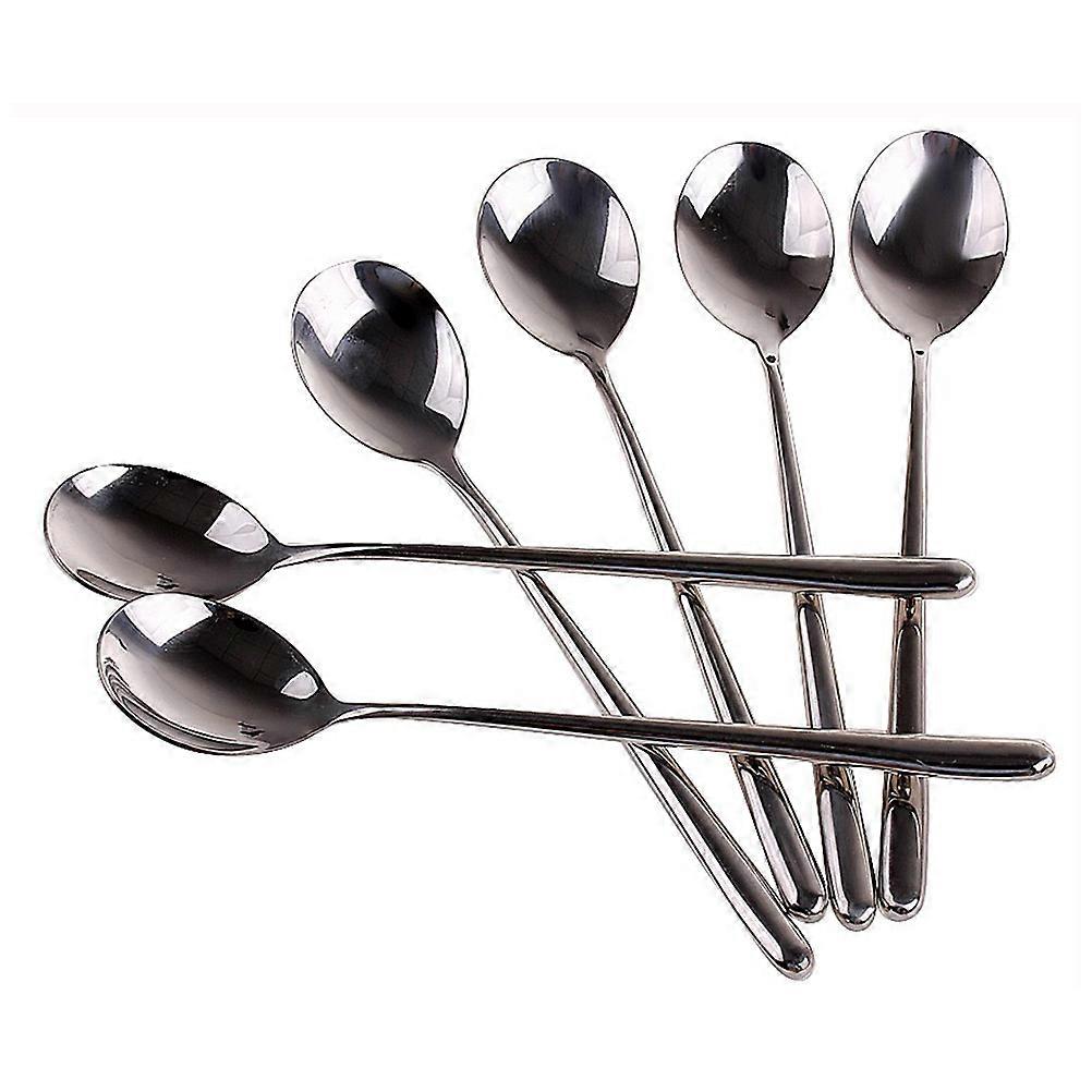 Coffee Spoon Stainless Steel Long Handle Spoon for Kitchen Use 8Pcs