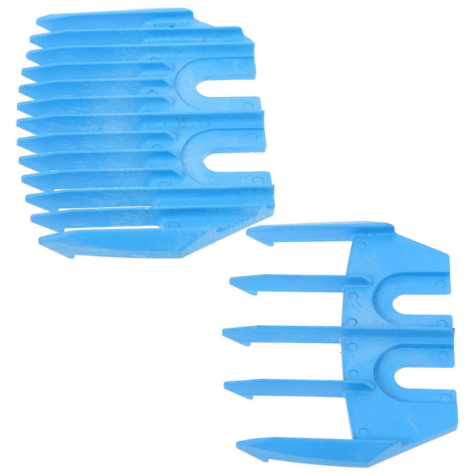Blue Plastic Sheep Clipper Guide Attachment for Shearing 10Pcs Grooming Guide