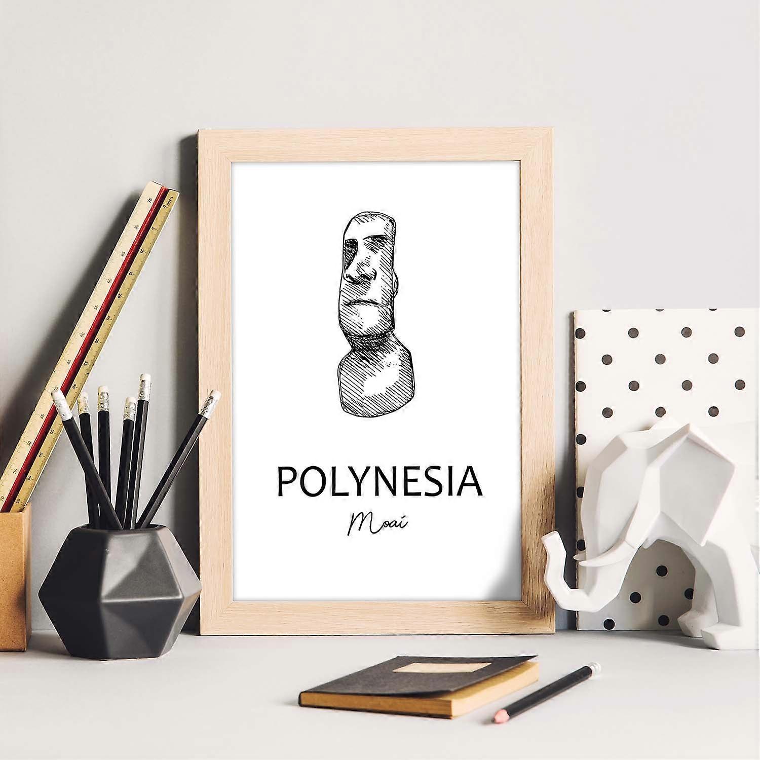 Lámina De Moai Polinesia