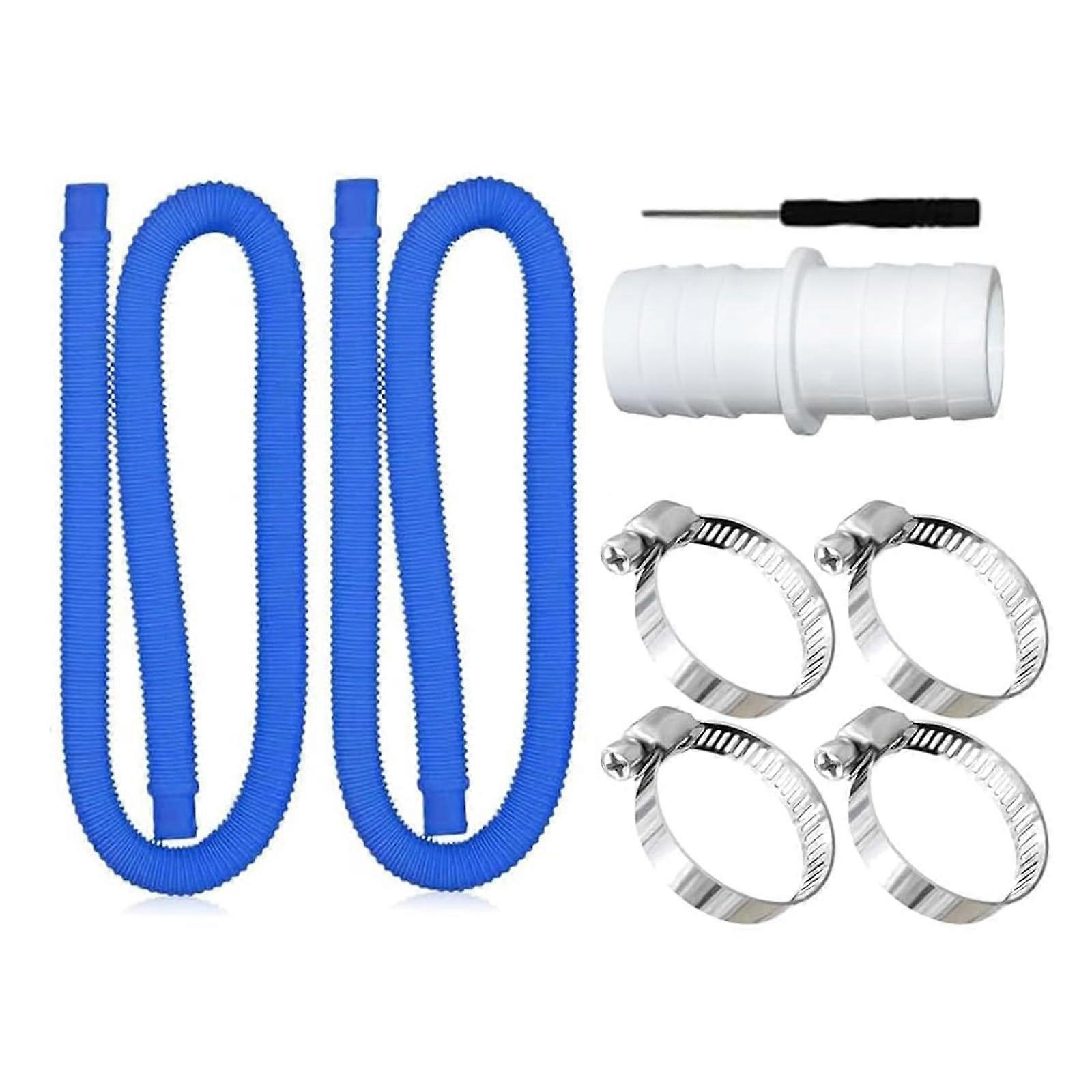 Flexible Pool Filter Hoses For Hot Tubs Spas Water Features Including Hose Connector And Mounting Hardware Blue