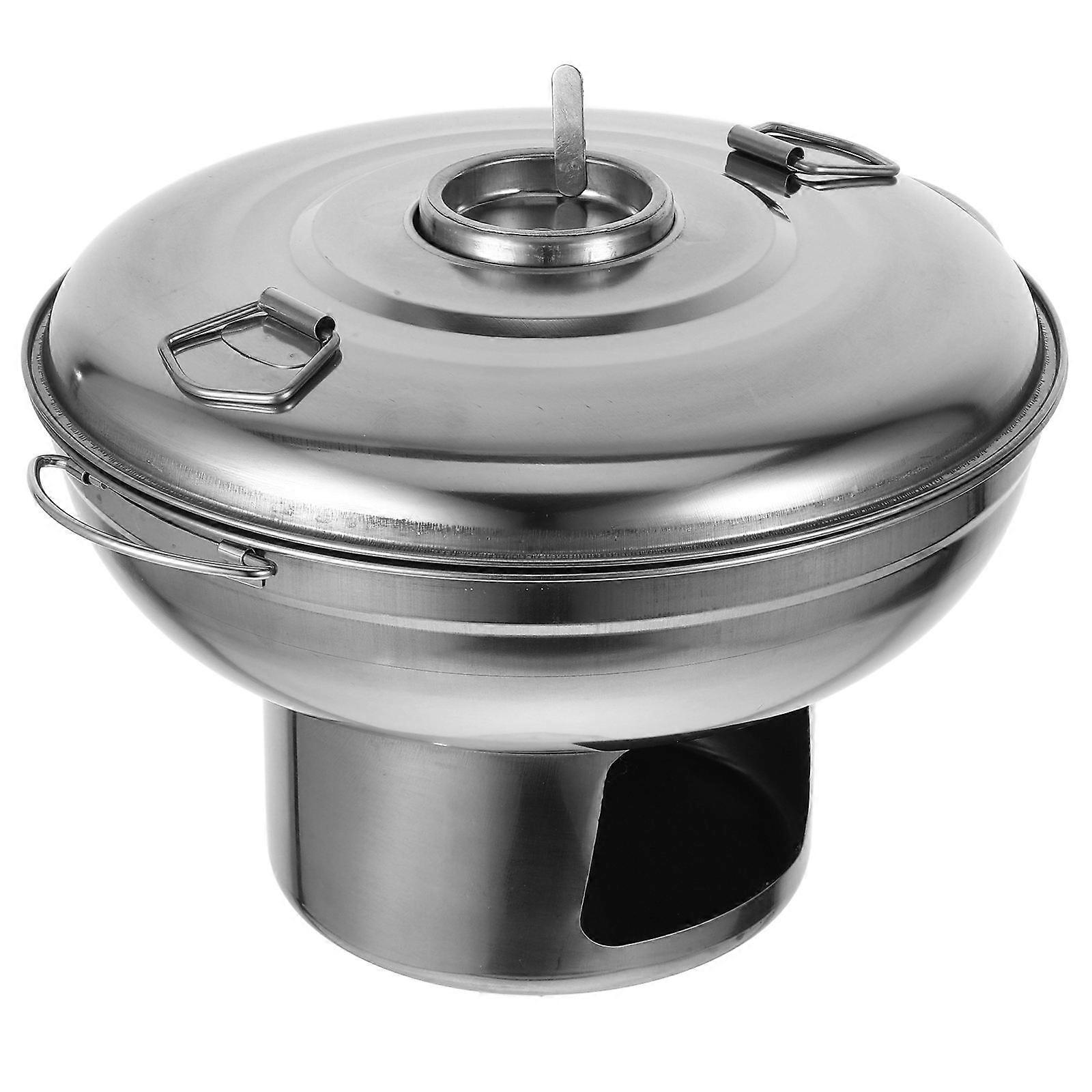 Compact Hot Pot For Home Dining Easy To Clean Silver Non-stick Design 1Set