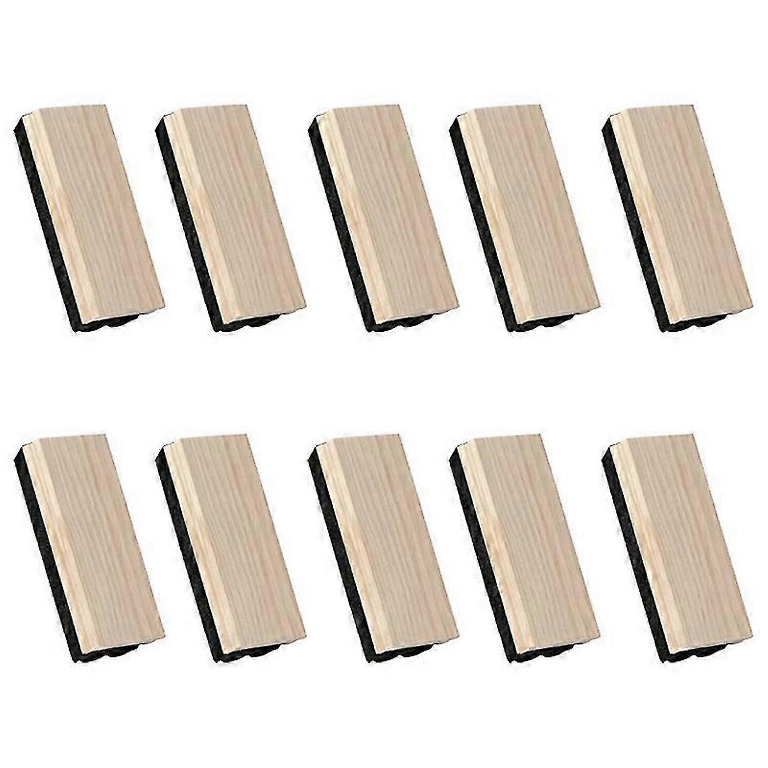 10 Pack Chalkboard Erasers Wool Felt Eraser Dustless Wood Chalk Eraser Blackboard Eraser Cleaner for