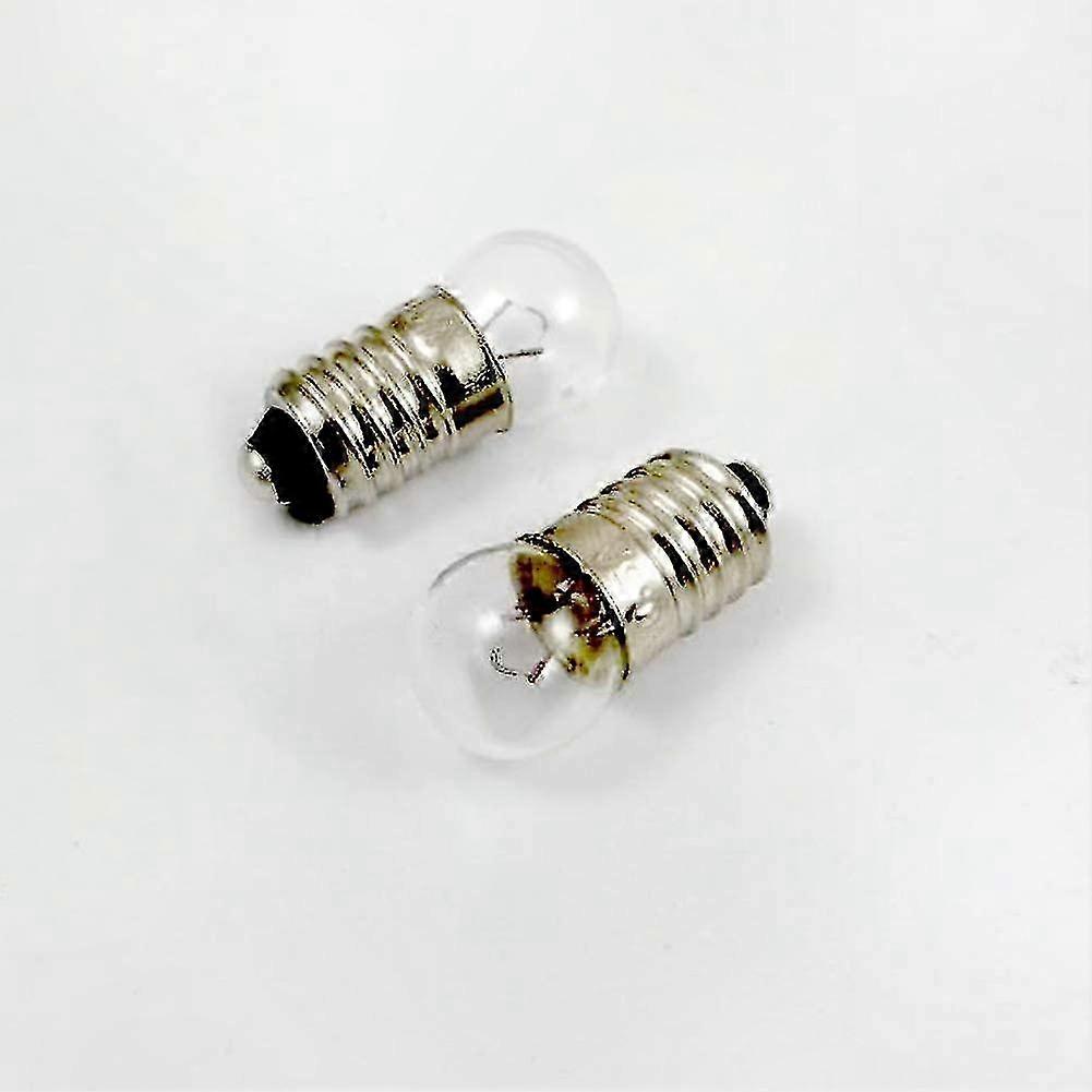 10pcs E10 Screw Base Mini Bulbs, 2.5V 0.3A for Flashlights