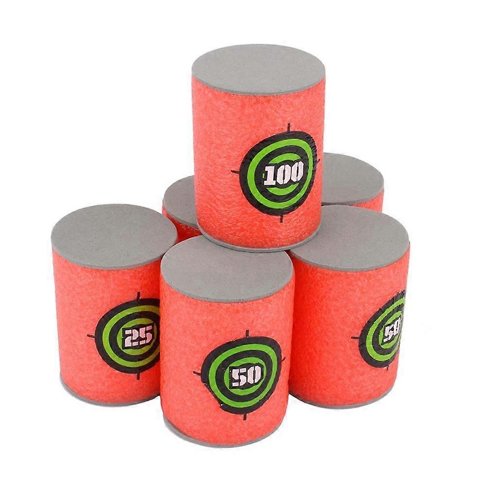 Soft Rubber War Game Can Target Cans for Gun Games 6Pcs