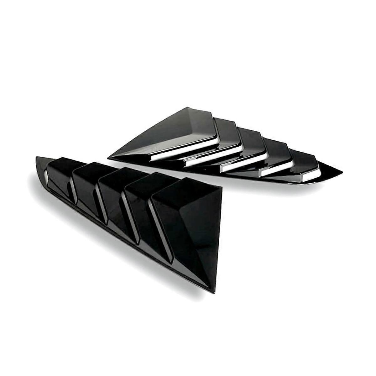 Car Rear Side Window Louver Cover Trim for Black