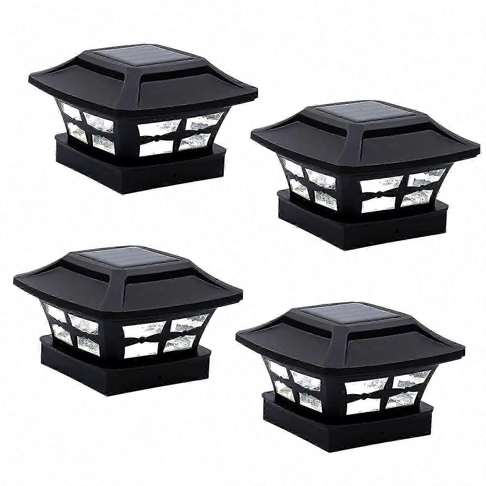 Solar Post Cap Lights 2 Moduser LED Dekk Gjerde Lys For Trestolper Hagedekorasjon