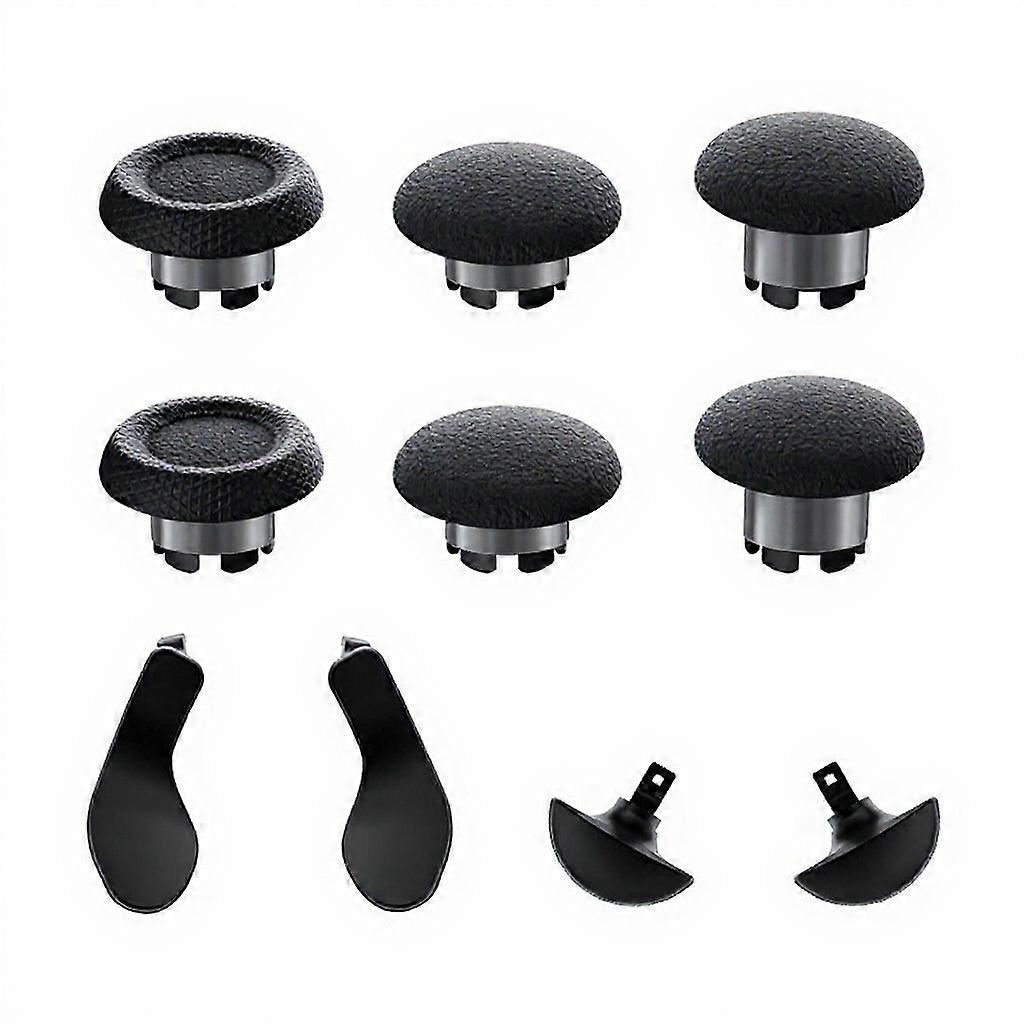 CHARM FOCUS CF-2179 Joystick Caps For PS5 Edge Elite / PS5 / PS4 Controller Thumbstick Cap Kit with Metal Rings Long Short Back Bu