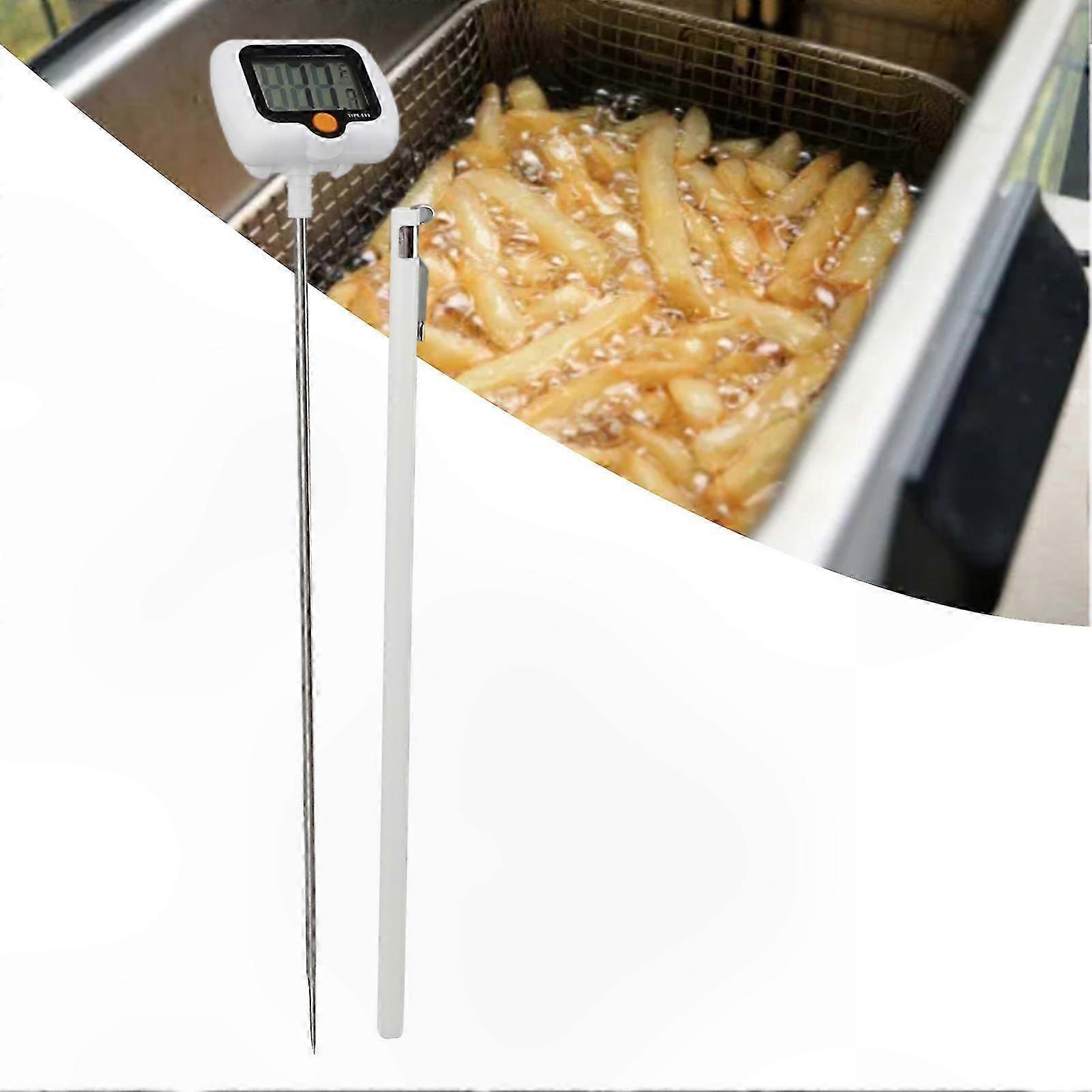 Adjustable Probe Meat Thermometer with Rotating Design for Grilling BBQ Food Cooking