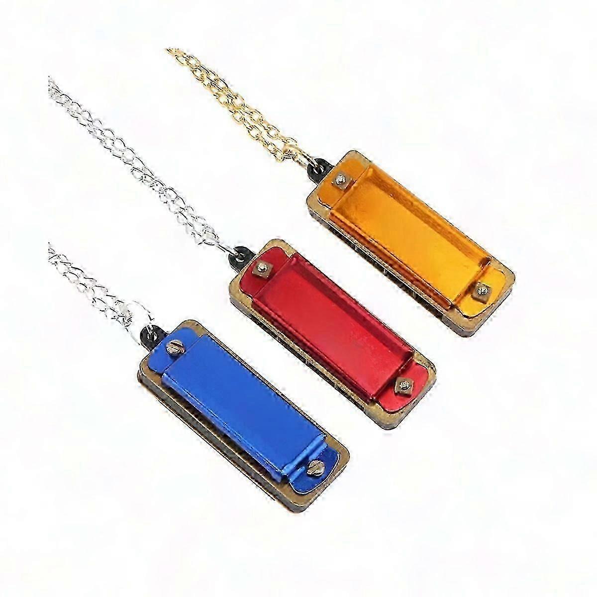 3Pcs Mini Harmonica Key of C, 4 Holes 8 Tones Pocket Harmonica Set