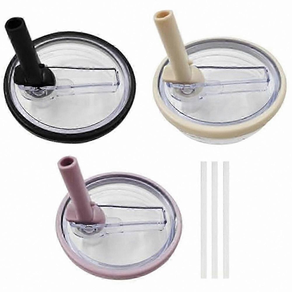 3-Pack Replacement Flip Straw Lids for 40oz Tumblers, Durable and Leak-Proof Straw Lids for Travel Mugs