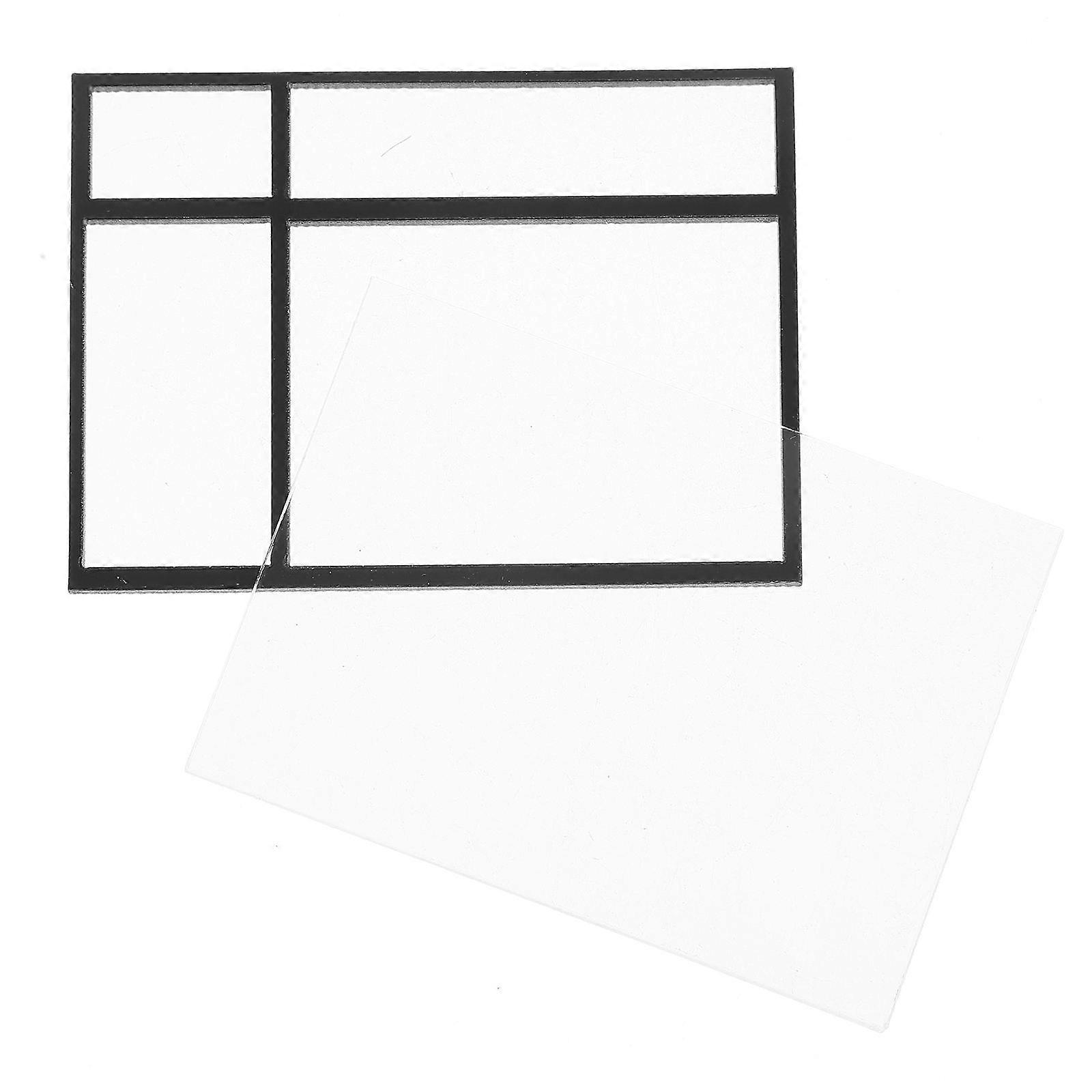 Dollhouse Window Frame Acrylic for DIY 6Pcs Miniature House Decor