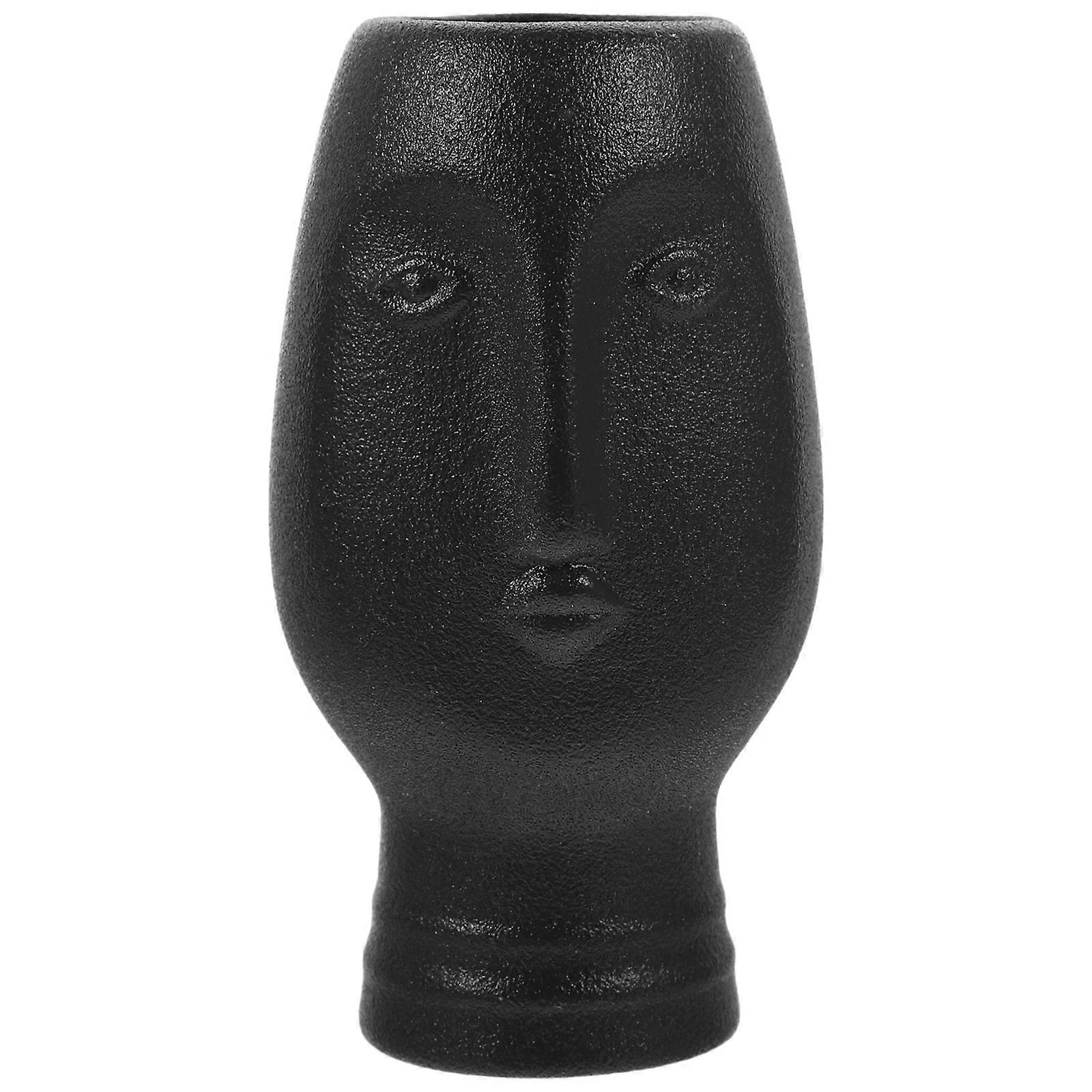 Kitchen Use Ceramic Vase Flower Vase Zen Style Black 4Pcs Desktop Set