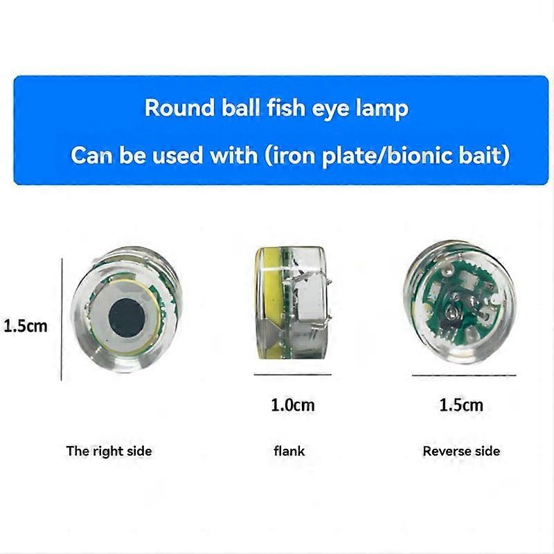 Winyuyby LED Attracting Fish Light Eye Shape Luminous Fish Lamp Lure Deep Drop Colorful Underwater Squid Fishing Bait Red Glowing bait