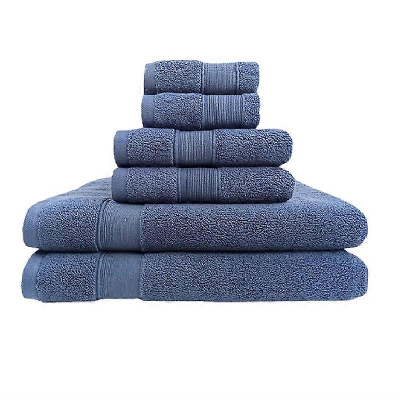6Pcs Towel Set, Contains 2 Bath Towels, 2 Hand Towels & 2 Washcloths
