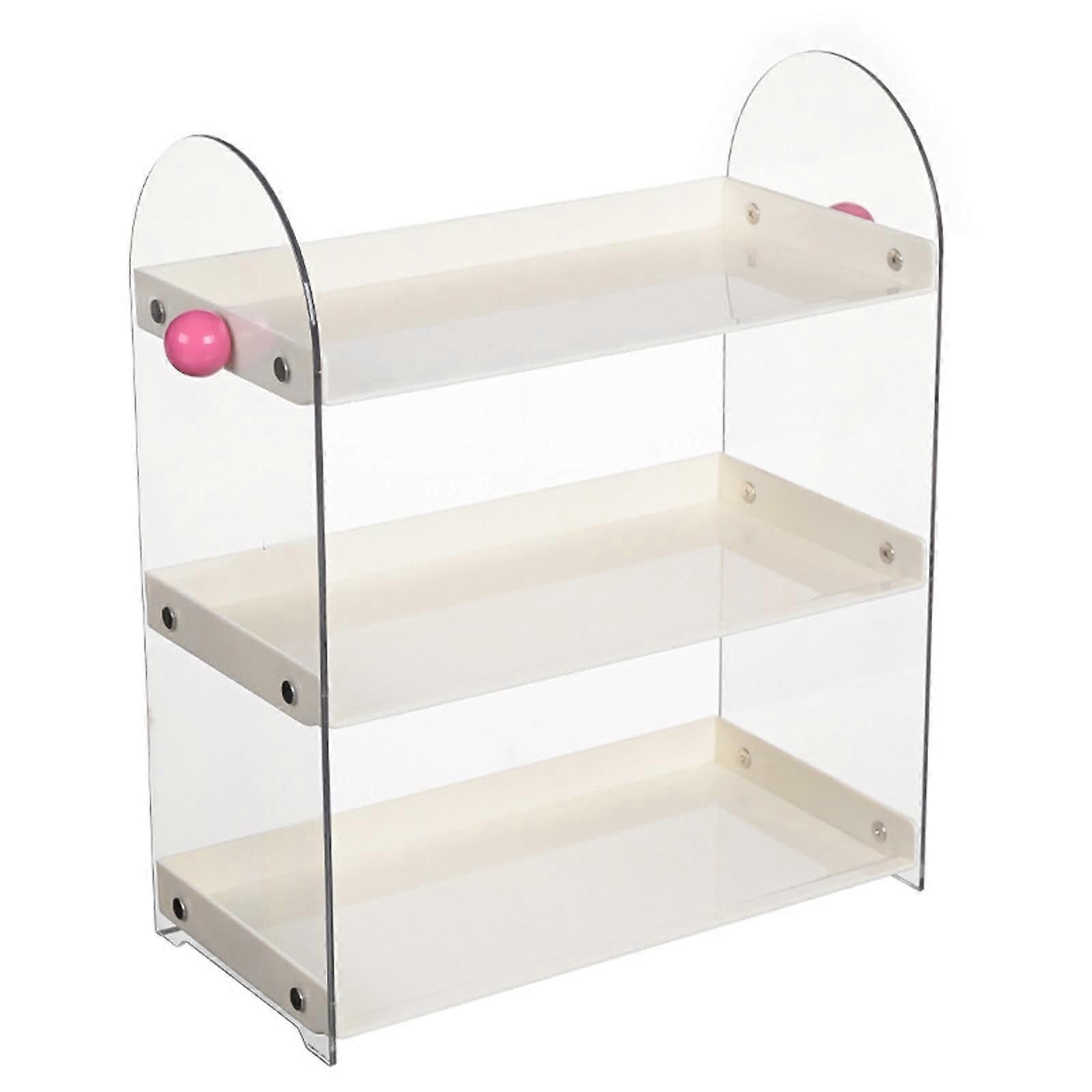 ThreeTier Coffee Mug Stand Beige for Office Desk and Pantry Organization Desktop Mug Stand Mug Rack Countertop Display