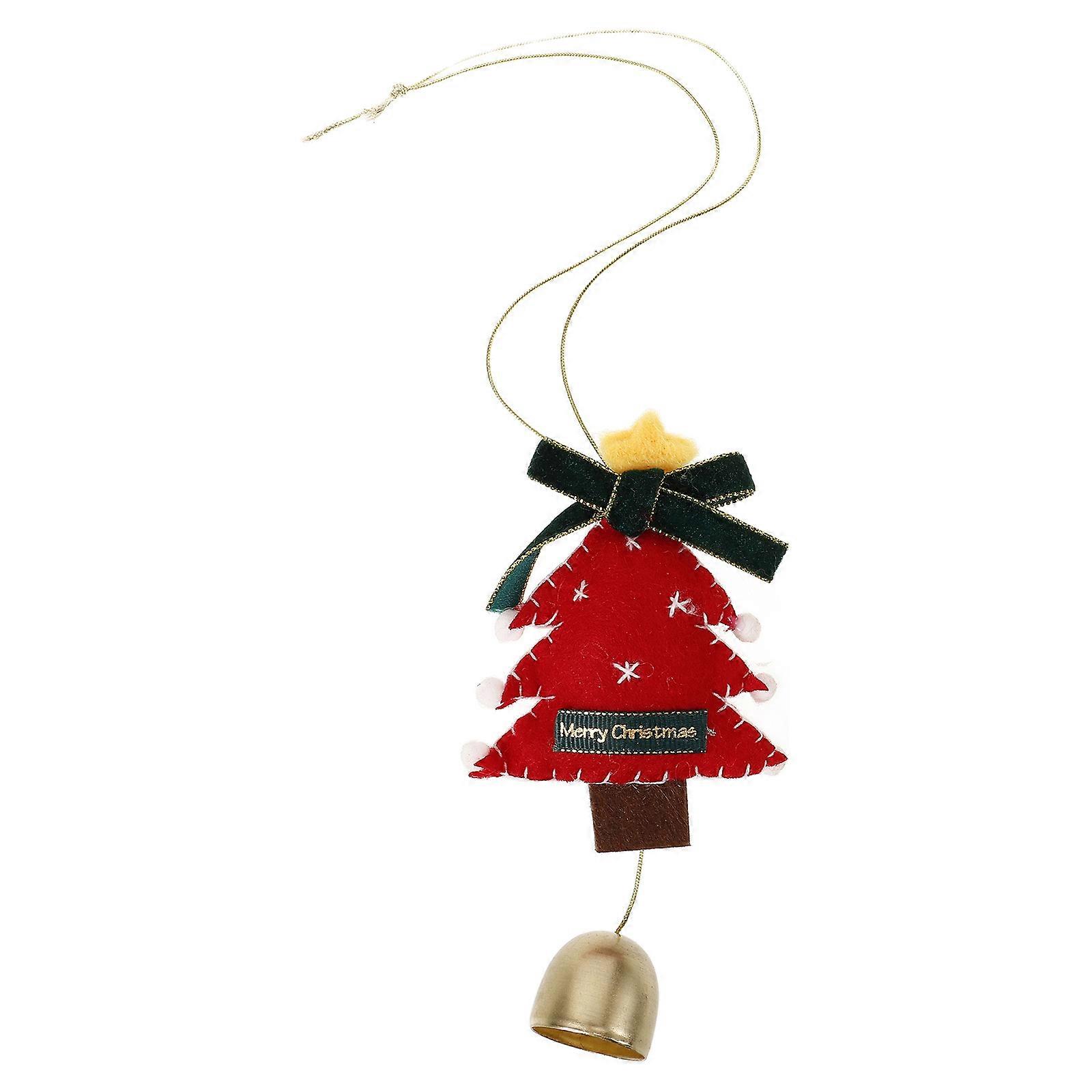 Christmas Decorative Props Hanging Decor 4Pcs Red Soft Xmas Tree Ornaments