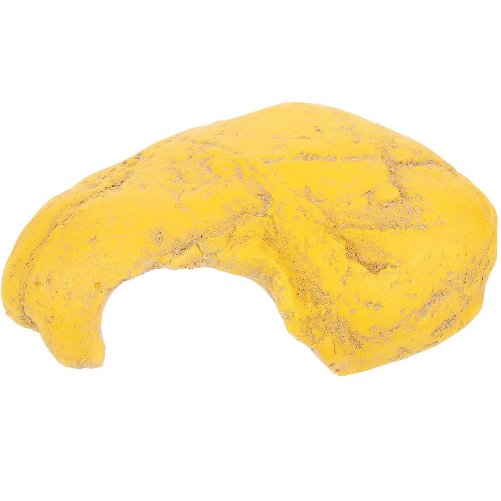 3Pcs Aquarium Cave For Fish Reptiles And Aquatic Pets 16x11cm Yellow Resin Spawning And Resting Space