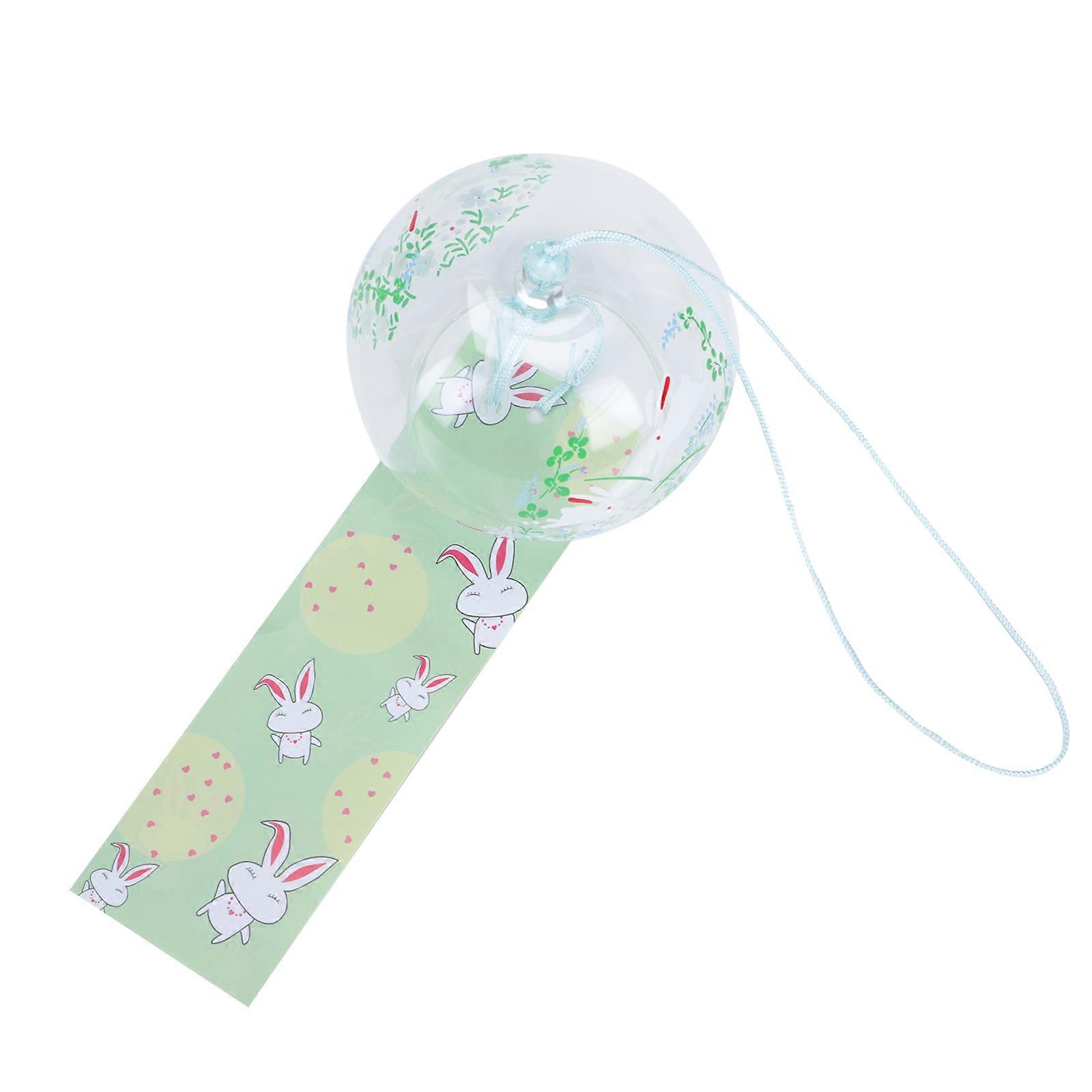 Glass Wind Bell Decorative Wind Chime for Party Decor 7Pcs Set