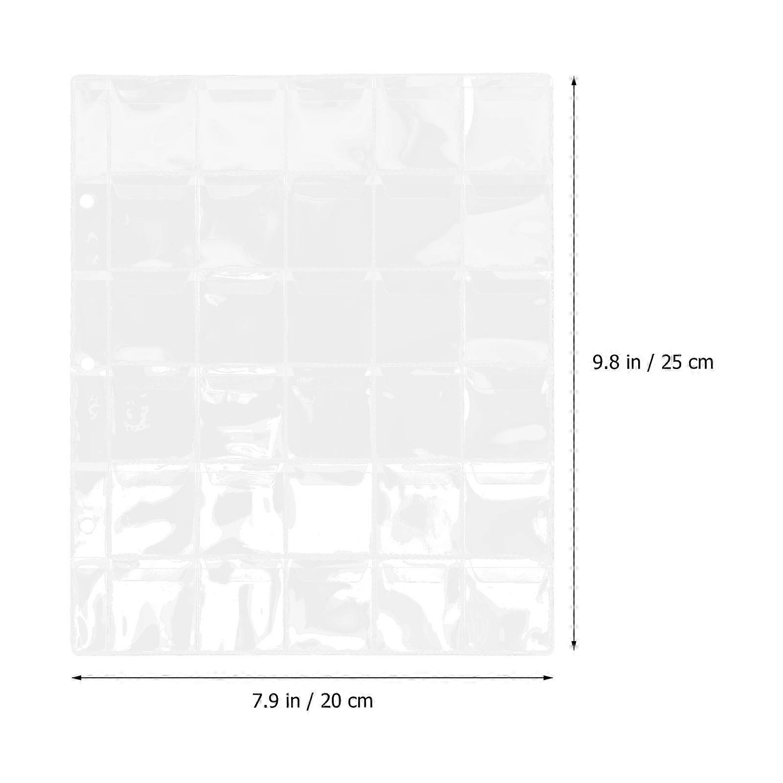 Coin Collection Holder Coin Binder Page for Displaying 4Pcs Clear