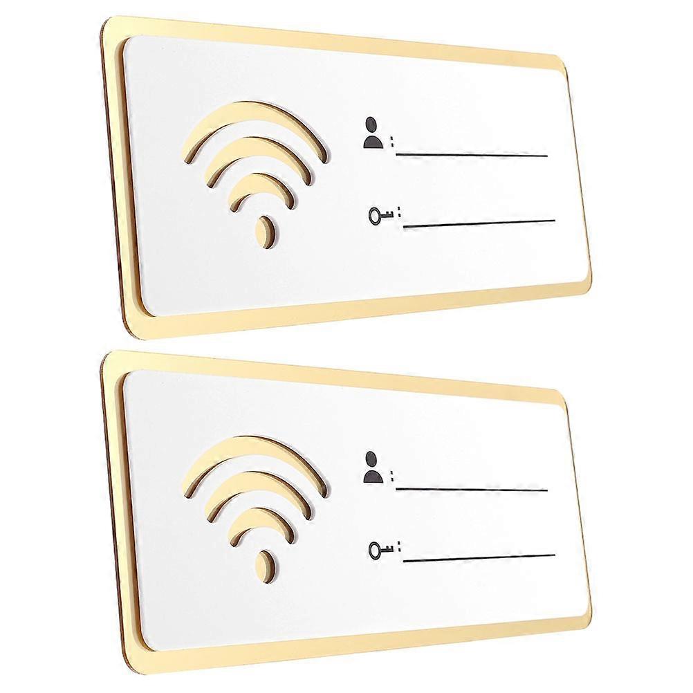 WiFi Password Wall Sign Acrylic Network Sign for Meeting Room 6Pcs