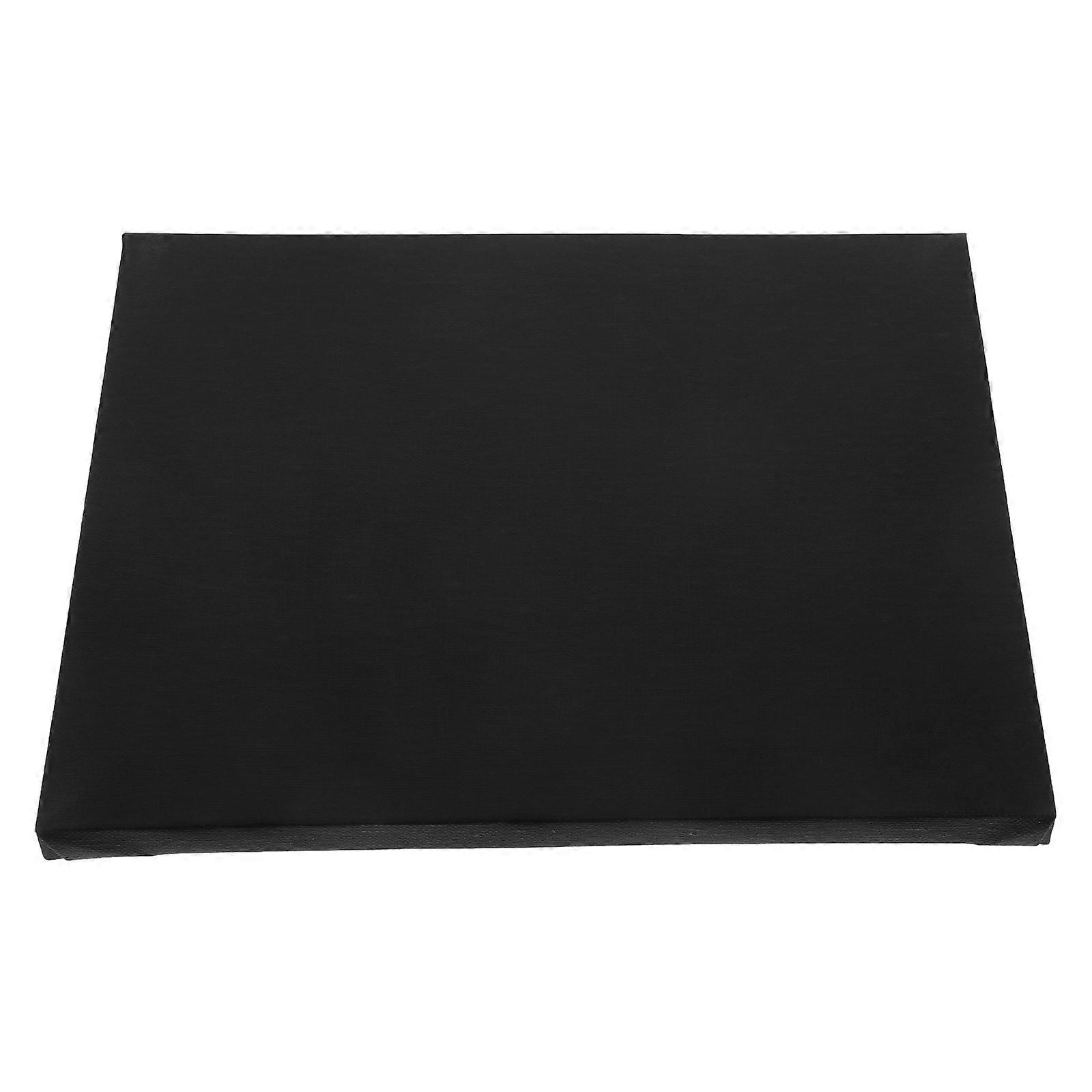 5Pcs Black Canvas for Painting Cotton Panels with Wood Frame Stretched