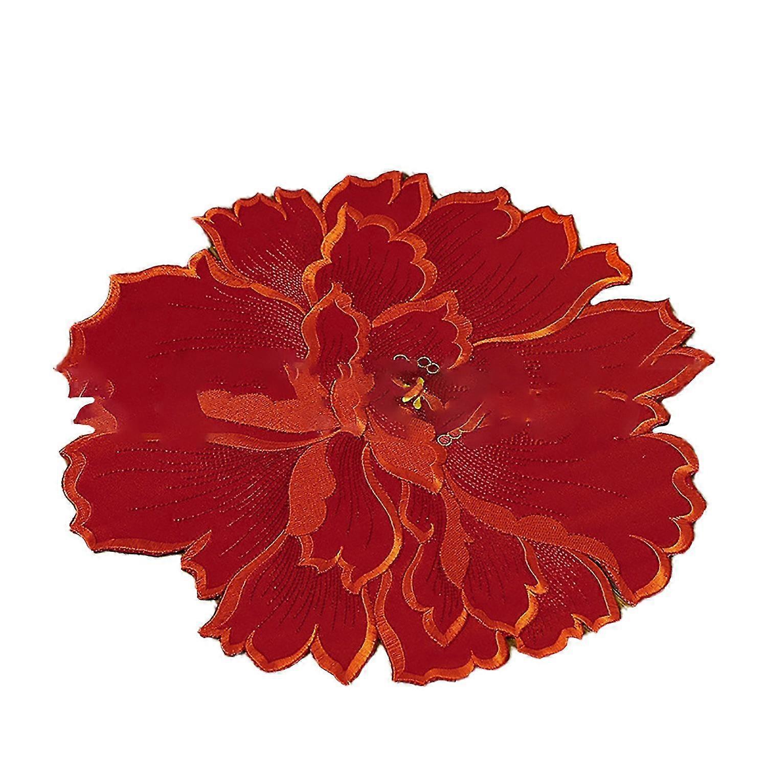2025 Renikh Beautiful Flower Shape Placemat Exquisite Fine Texture Polyester Dinner Mat for Home