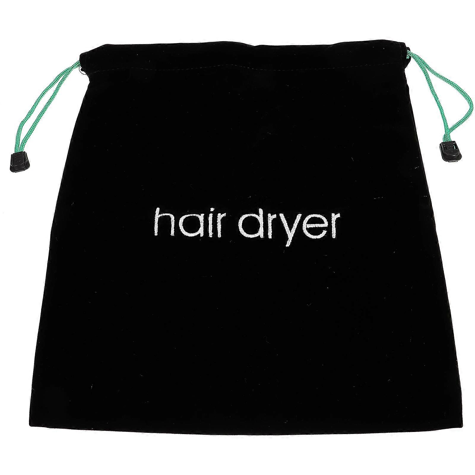 Hair Dryer Storage Bag Black Cloth Drawstring for Storage 4Pcs