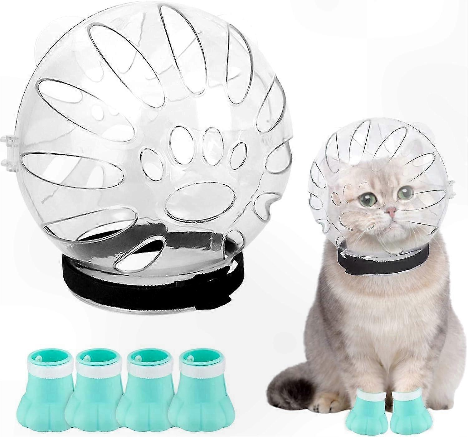 Customizable Kitten Helmet with Soft Paw Protectors - Lightweight Breathable Design for Comfort and Safety