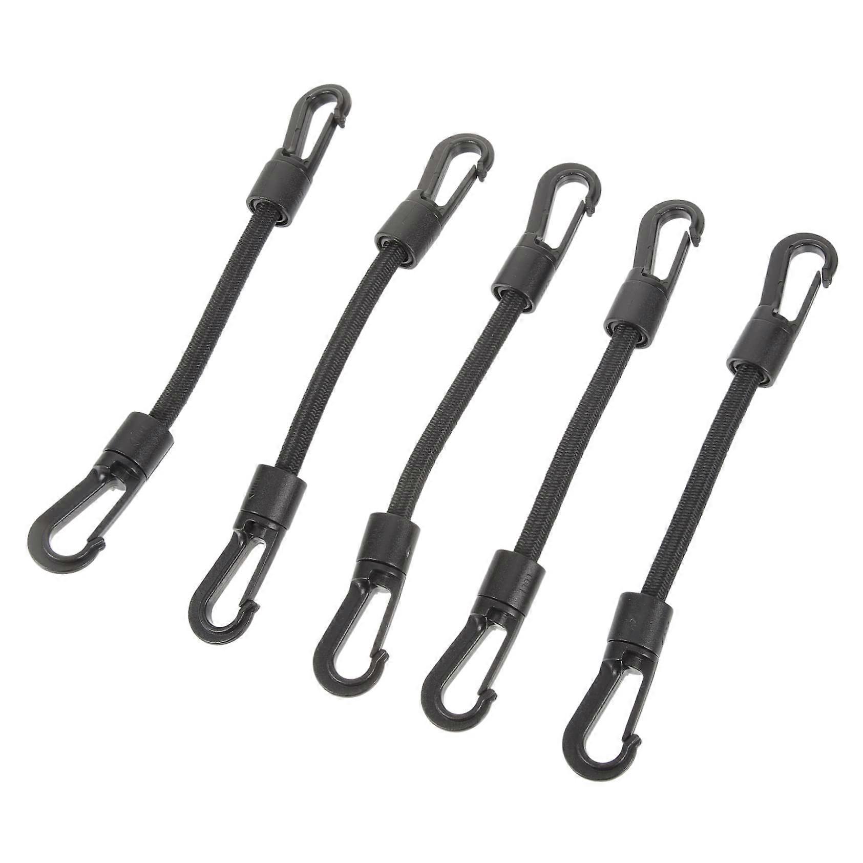 Elastic Camping Hook Ropes 5 Piece Set Multi Use Tension Cord With Sturdy Hooks For Bicycles And Motorcycles
