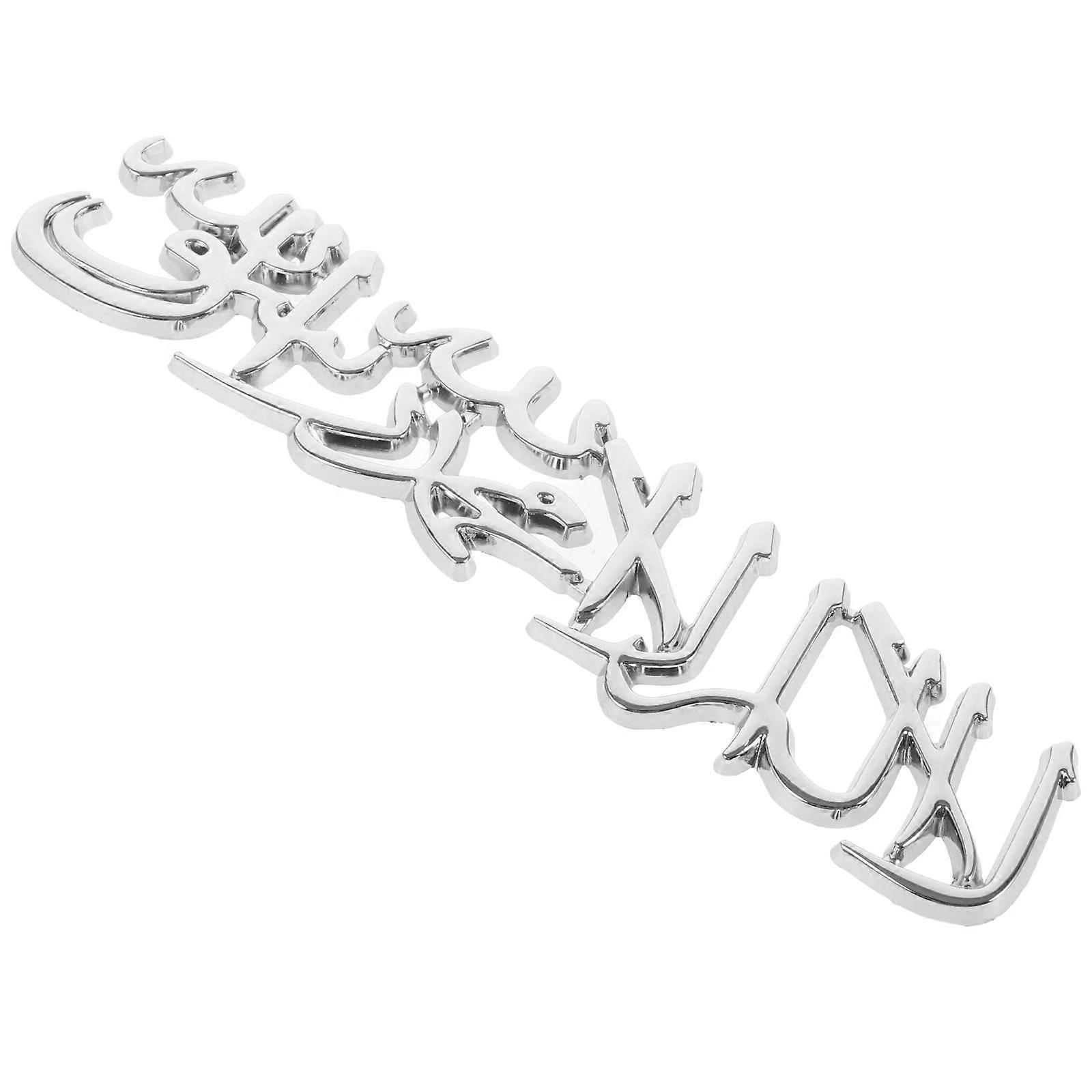 Autoemblem, Metall-Autoaufkleber, 1 Stück, Silber