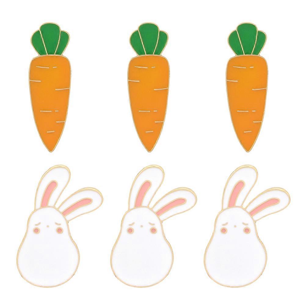 Carrot Breastpin Easter Accessory for Wearing 12Pcs Assorted Colors