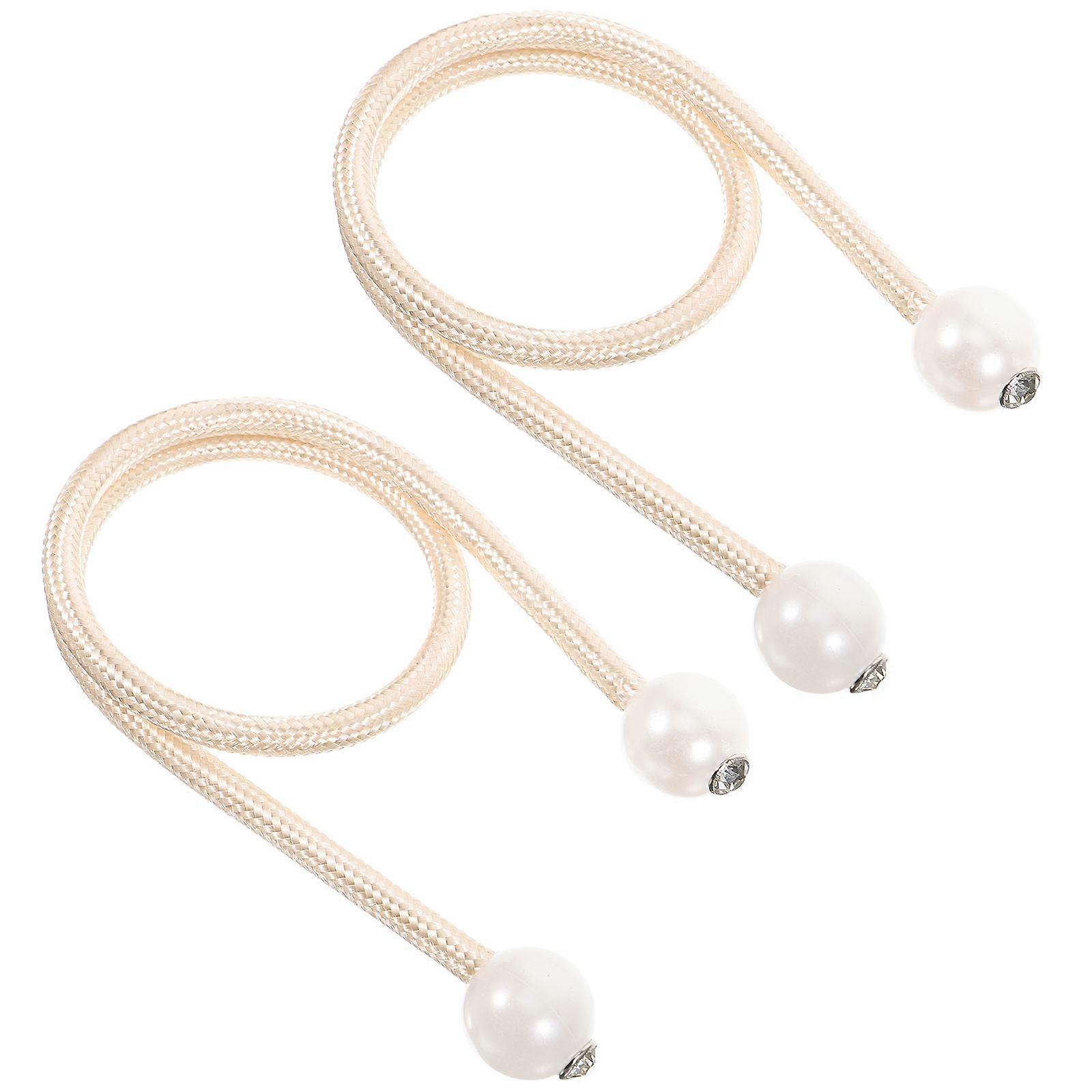 Curtain Ties For Drapes 6 Pcs Decorative Curtain Tie Backs Simple Style Home Curtain Fixing Straps Beige 45x2cm Rope Design