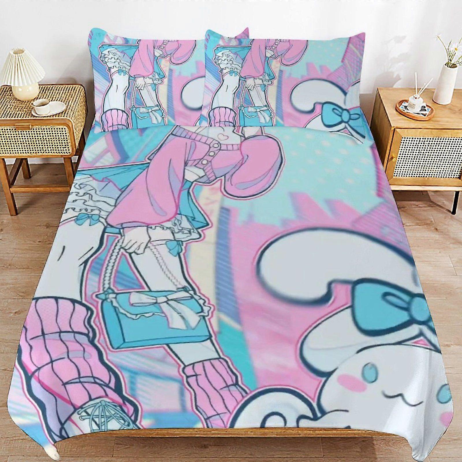 a329 Hatsune Miku Practical Zipper Closure Soft Texture Long Use Comfort Thread Fabric Duvet Cover Sets Sleep b329