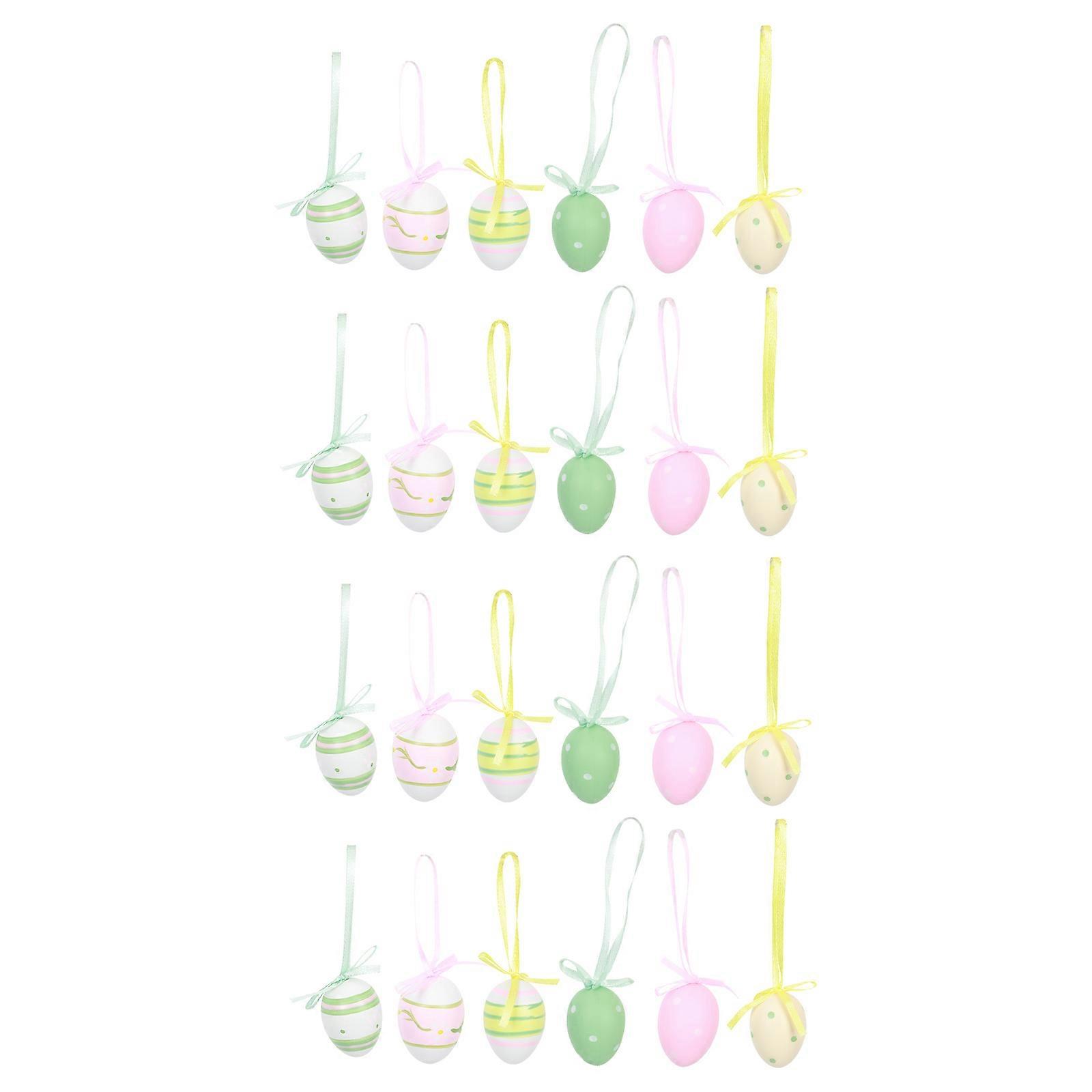Easter Colorful Eggs Hanging Decor for Festival 48Pcs Set