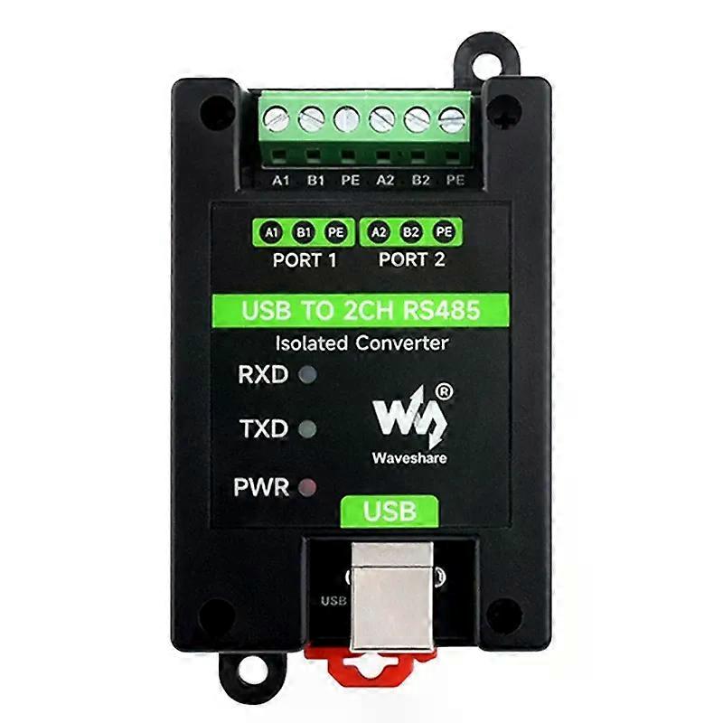 Waveshare USB To 2 Channel RS485 Industrial Grade Isolated Converter FT2232HL Support Wall And Din Rail