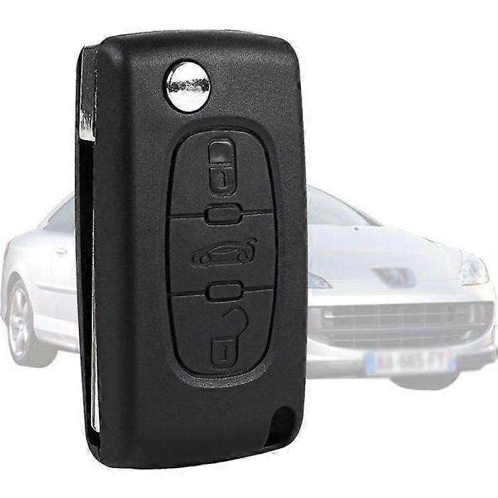KEY shell for Peugeot 407 & 407 SW folding remote control 3 buttons