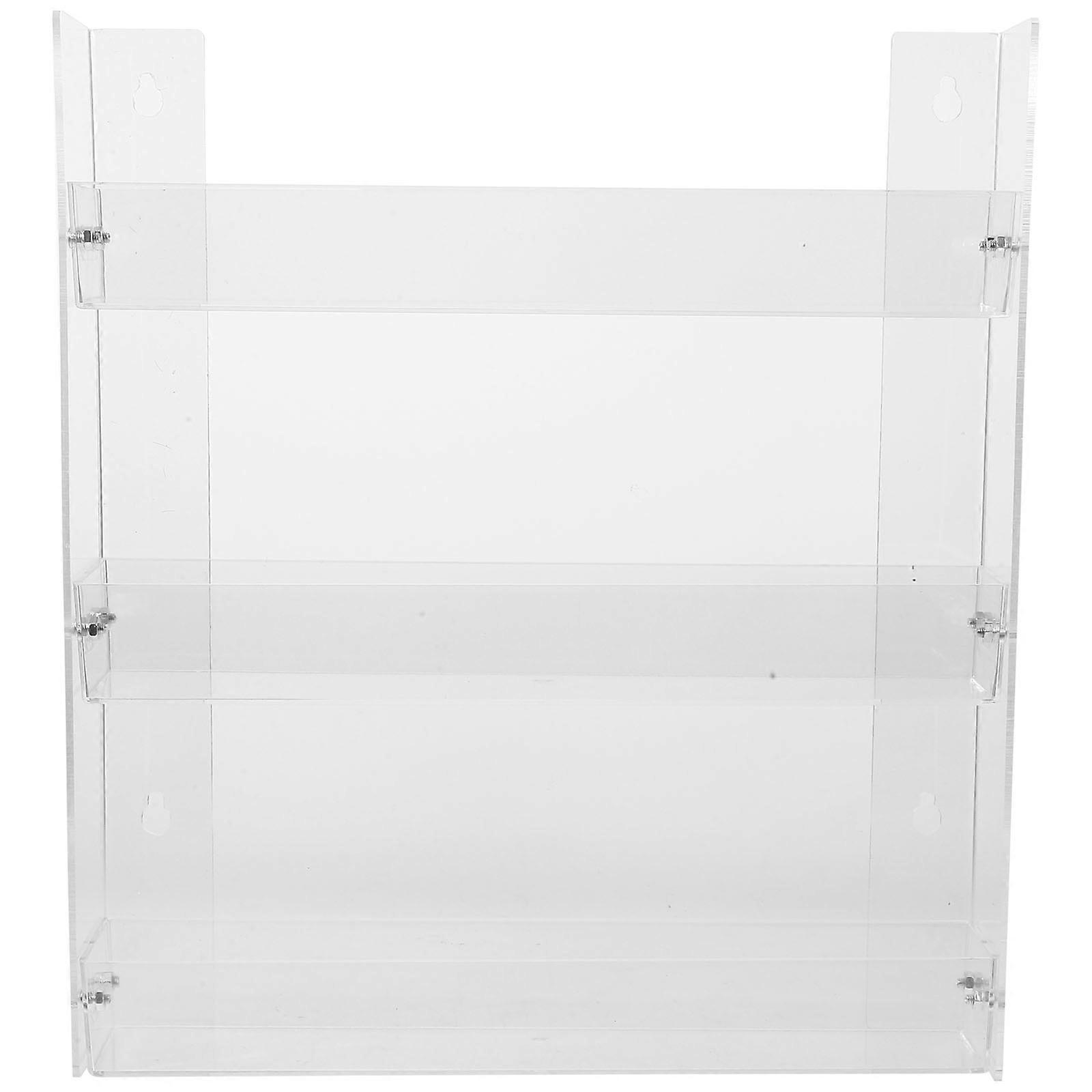 Display Stand for Displaying 3 Layer Wall Mounted Clear Rack