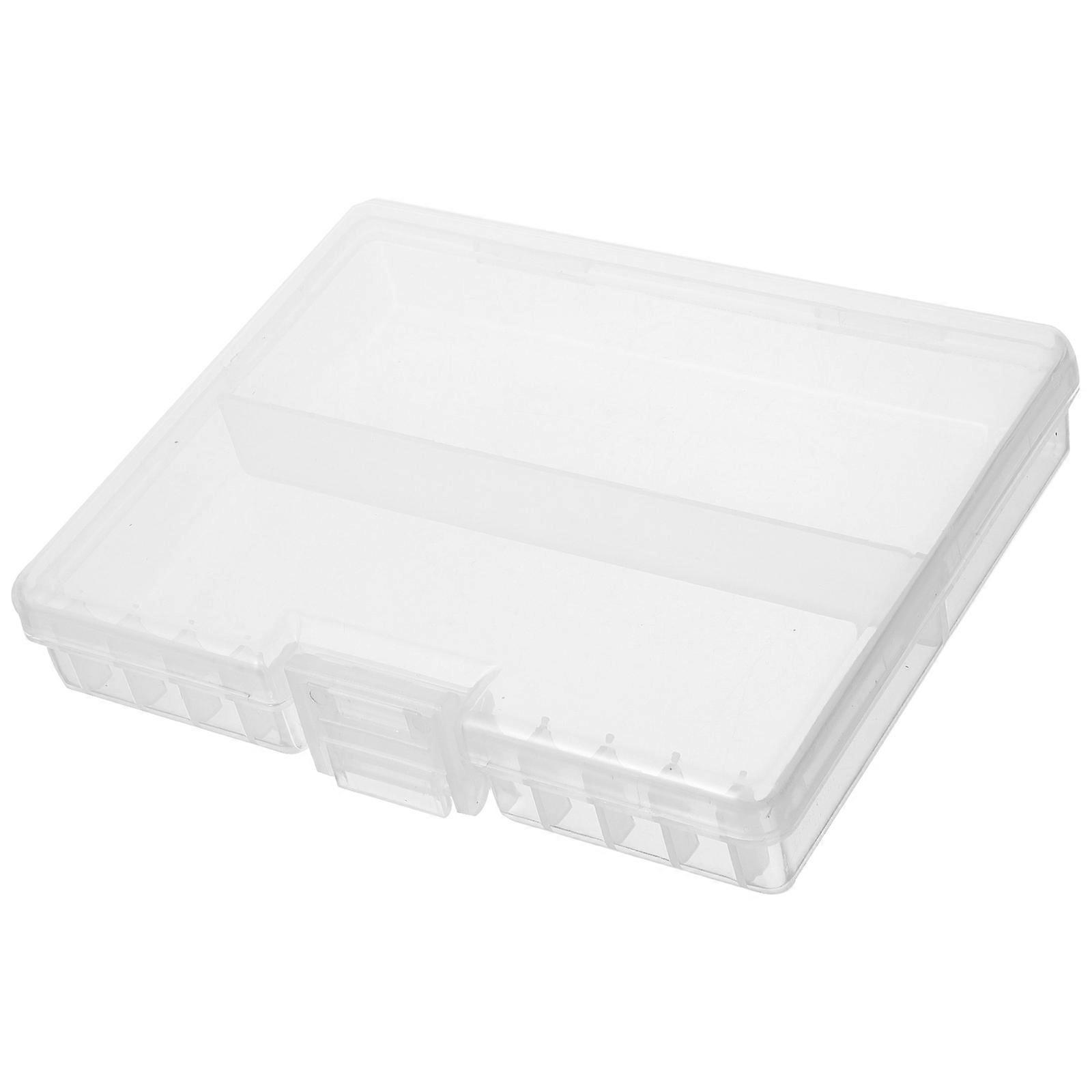 Battery Organizer Box for Storage 4Pcs Transparent Plastic Case