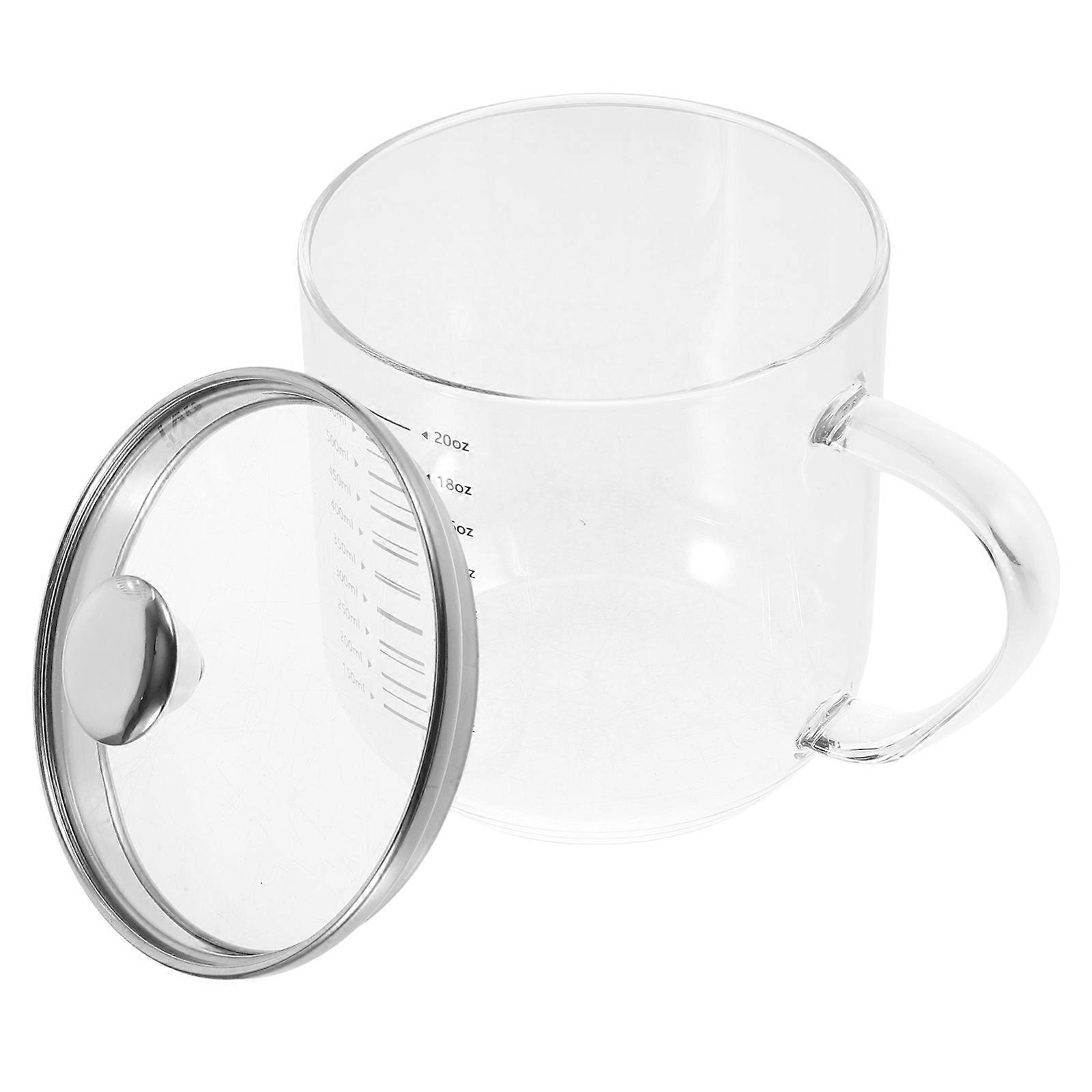 Elegant 2Pcs Espresso Glass Coffee Cup Measuring Beverages 550Ml Perfect For Home And Bar Enjoyment