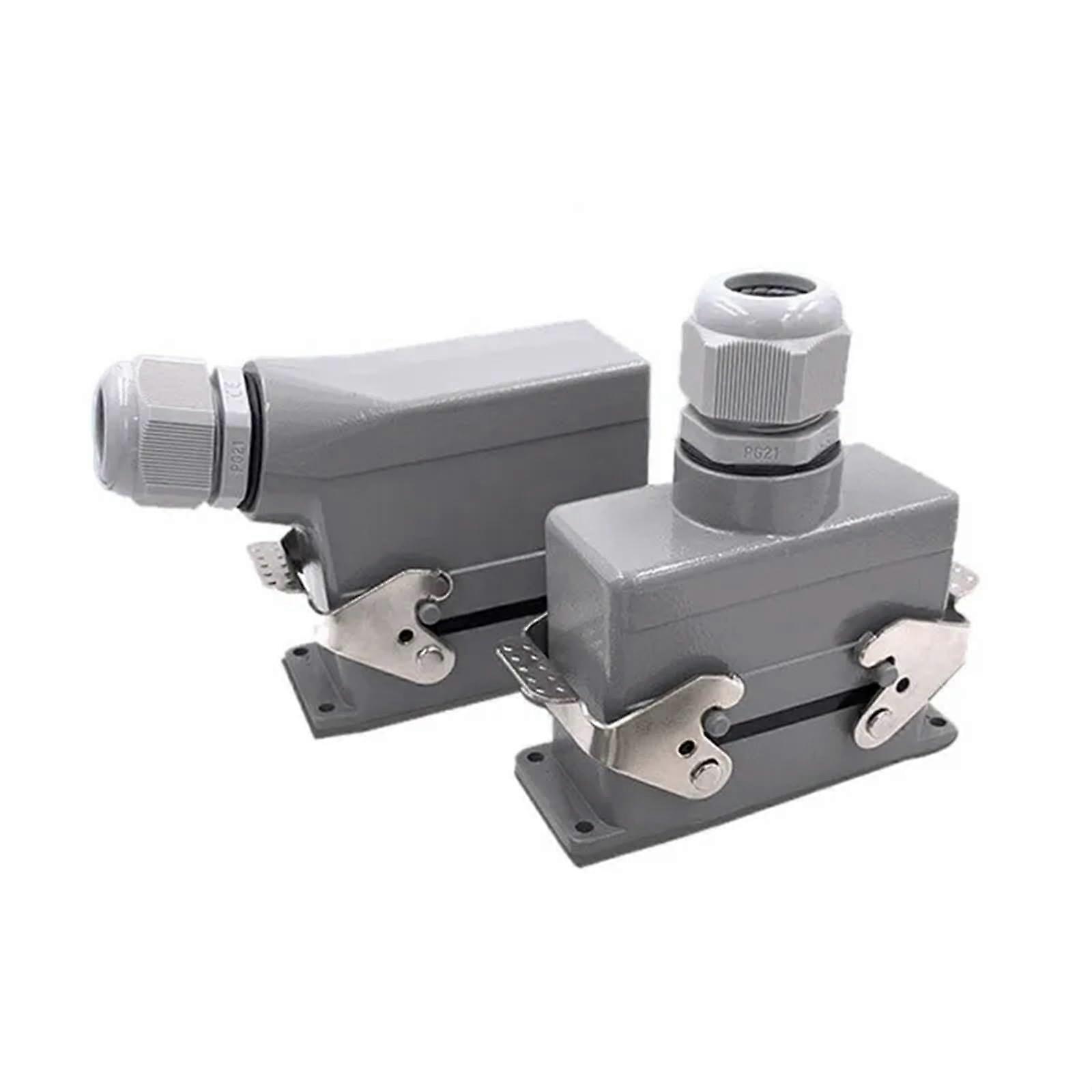 Heavy Duty Connectors 6Pin 35A Rectangular Aviation Connector Plug F/M Screw Connection Industrial