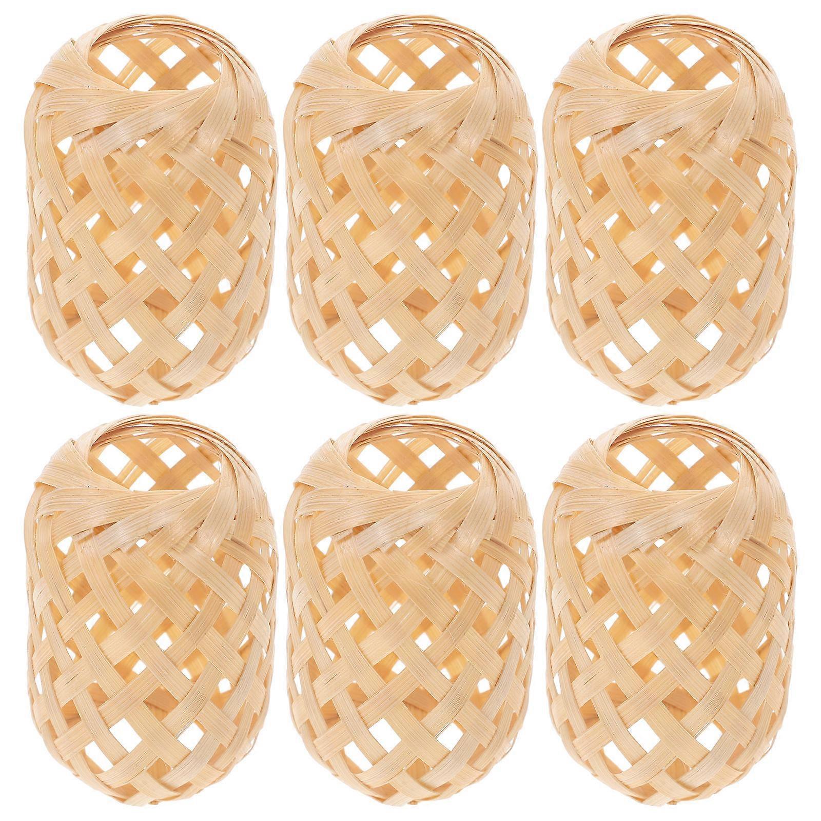Tiny Woven Lanterns Decor for DIY Use 24Pcs Bamboo Mini Lantern Materials