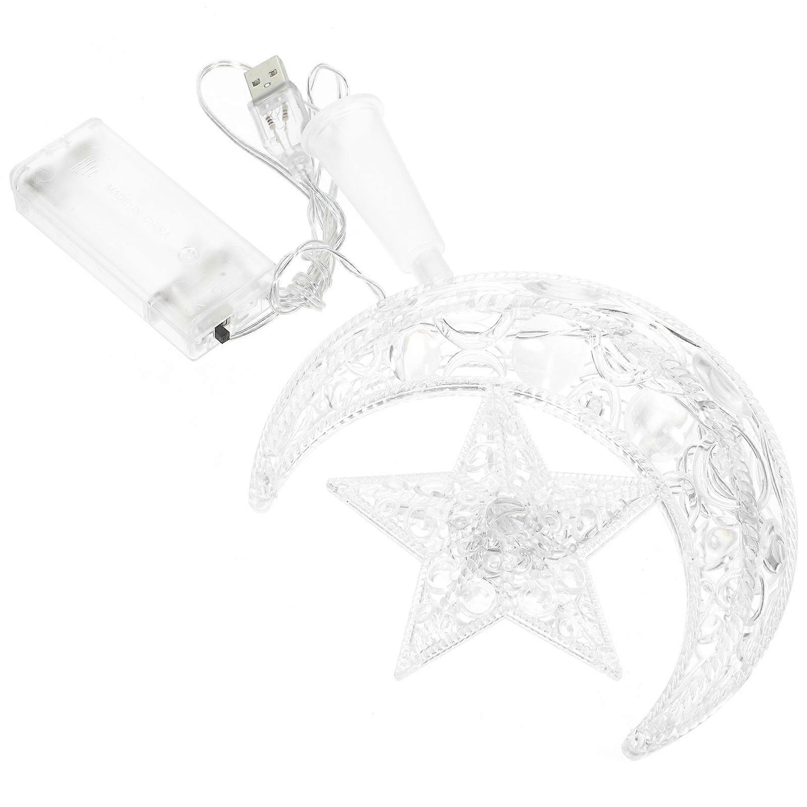 Christmas Tree Topper Ornament Classic Star Moon LED Light