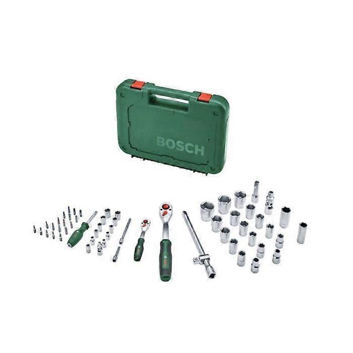 Bosch Set of 57 Ratchets 1/4" + 1/2" (for various DIY projects; 55 accessories; high torque; Softgrip; storage case)